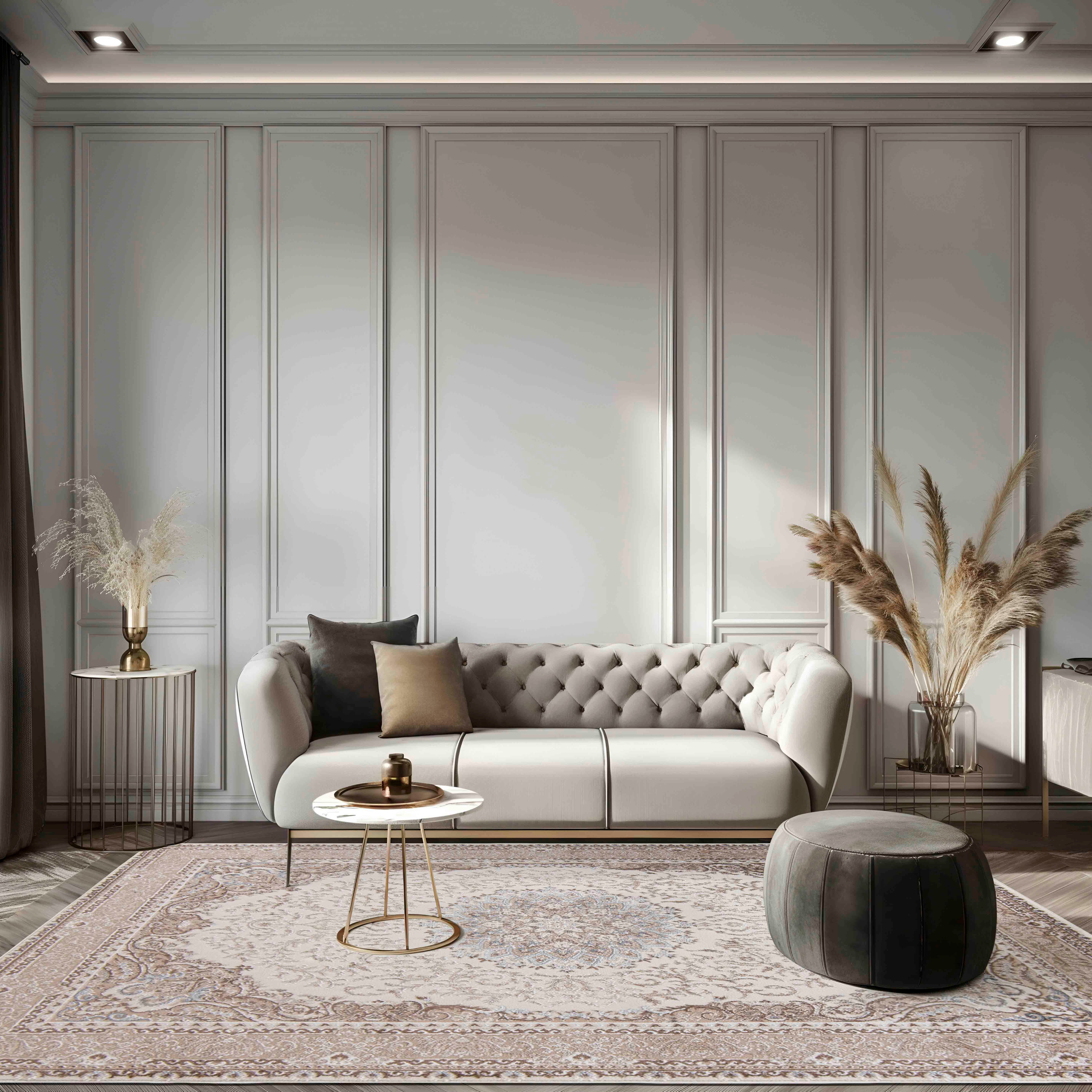 Mazovia Designteppich Modern Abstrakt Teppich für Wohnzimmer Schlafzimmer Büro - Kurzflor, 80 x 150 cm, Fußbodenheizung