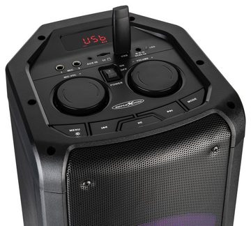 Reflexion PS09BT mit rotierenden Lichteffekten Stereo Party-Lautsprecher (Bluetooth, 500 W, Bluetooth, Radio, USB, AUX IN, Micro SD Kartenslot)