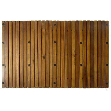 Badematte 3 x Akazienholz Badematte 80 x 50 cm vidaXL, Höhe 0.9 mm, Holz