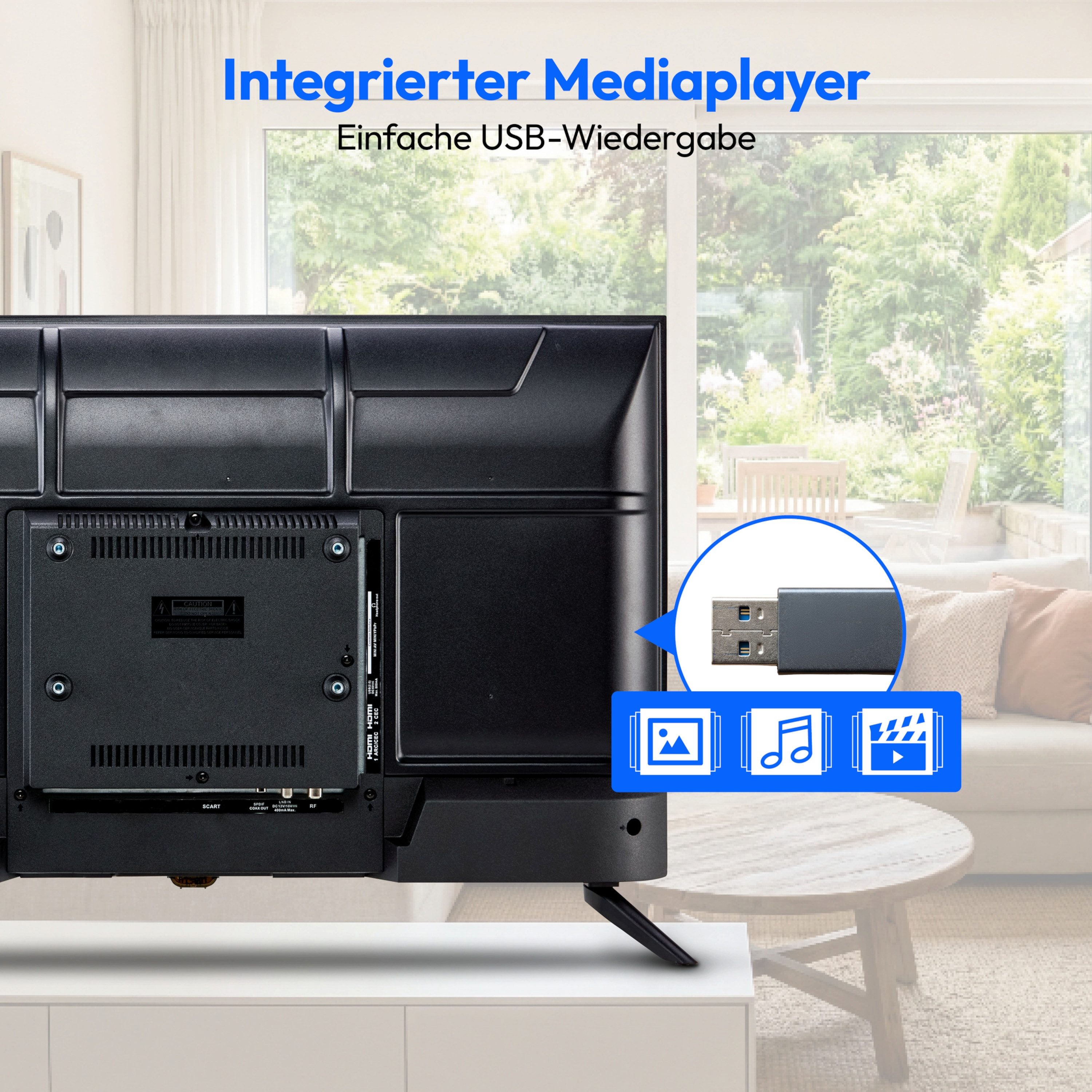 Medion® MD832002 LCD-LED Fernseher (80 cm/32 Zoll, 720p HD Ready, Pay-TV, 60Hz, E8322600)