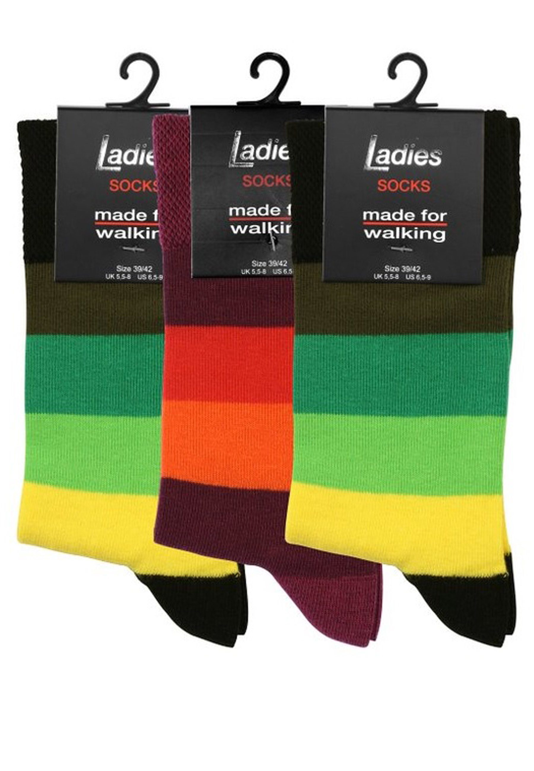 Cotton Prime® Socken mit Blockstreifen (3-Paar) mit Blockstreifen