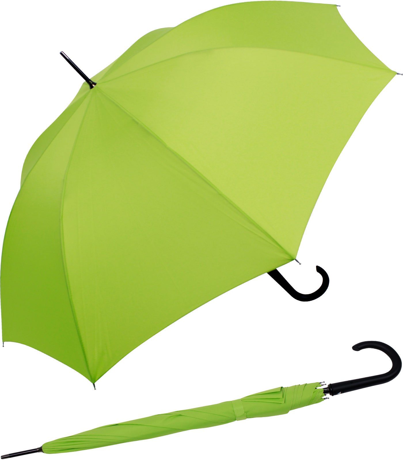 RS-Versand Langregenschirm großer stabiler Regenschirm mit Auf-Automatik,  Stahl-Fiberglas-Gestell, integrierter Auslöseknopf