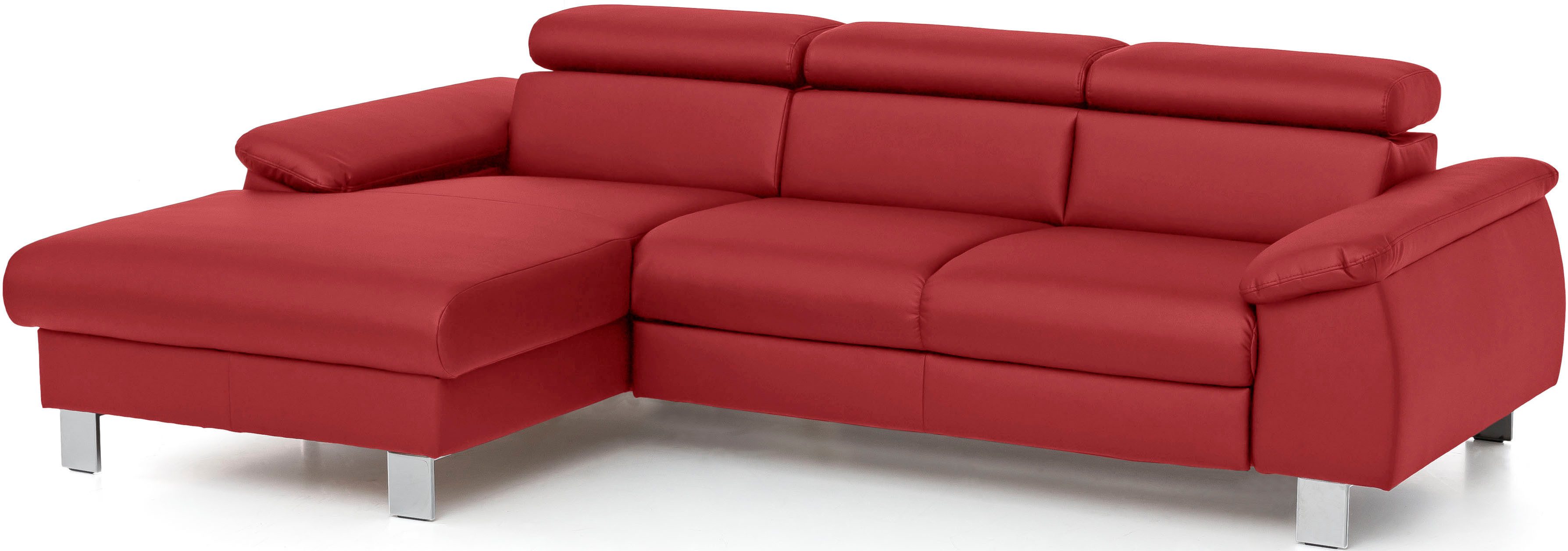 COTTA Ecksofa Komaris L-Form, B: 244 cm, mit Kopfteilverstellung, optional Bettfunktion, Bettkasten & Licht