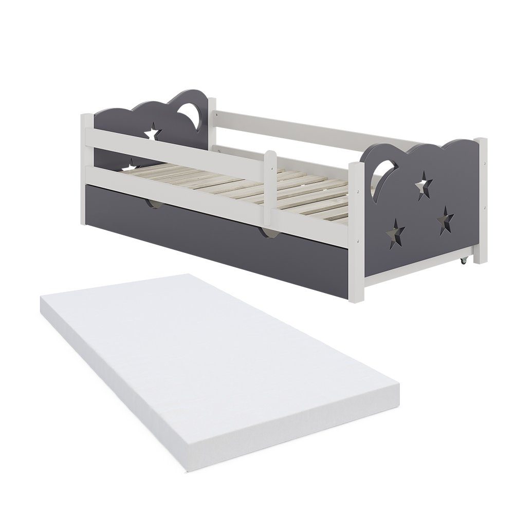 VitaliSpa® Kinderbett Jessica, Weiß/Grau, 80x160 cm günstig online kaufen
