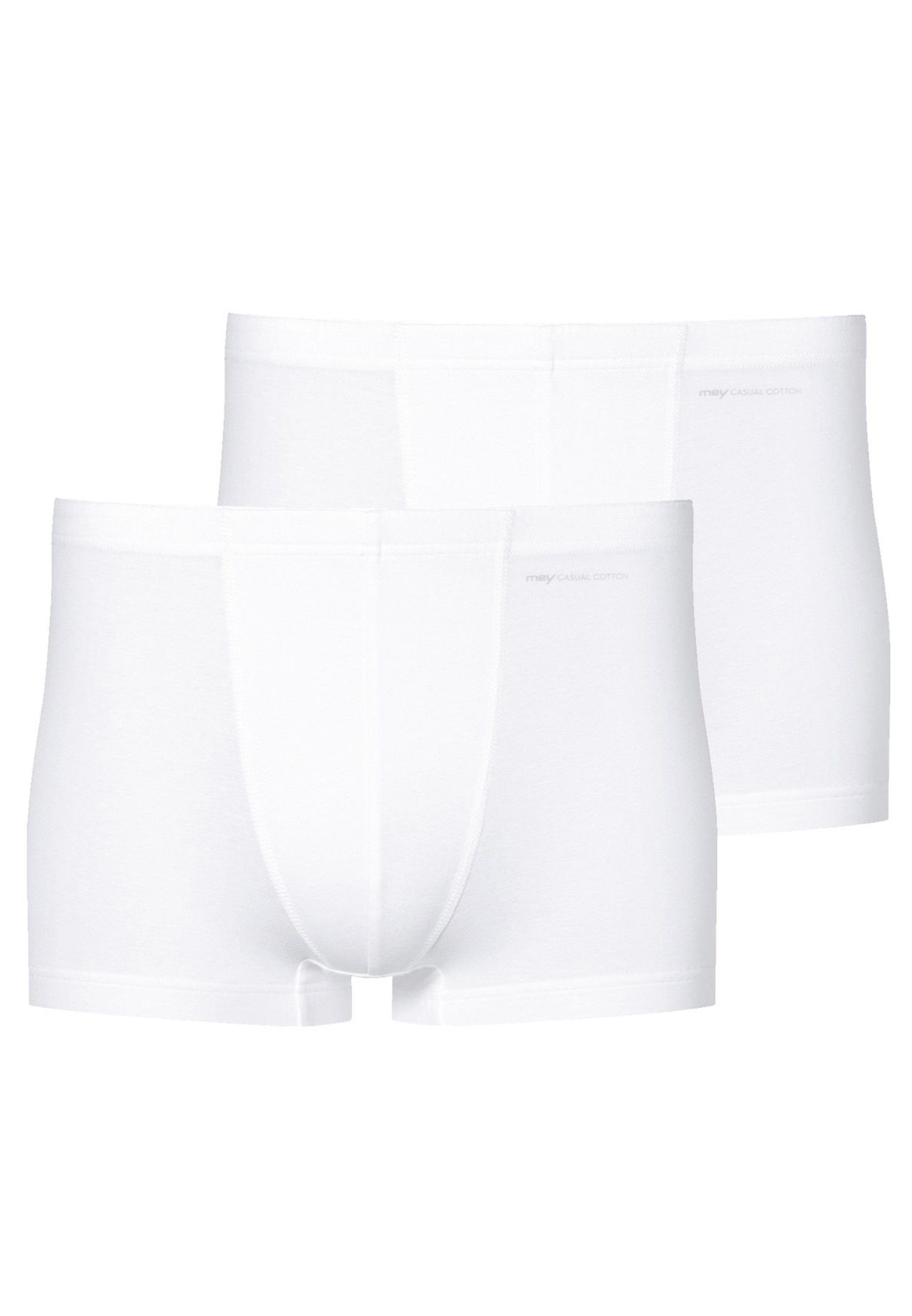 Mey Retro Boxer 2er Pack Casual Cotton (Spar-Set, 2-St) Retro Short / Pant - Baumwolle - Ohne Eingriff - Weiß