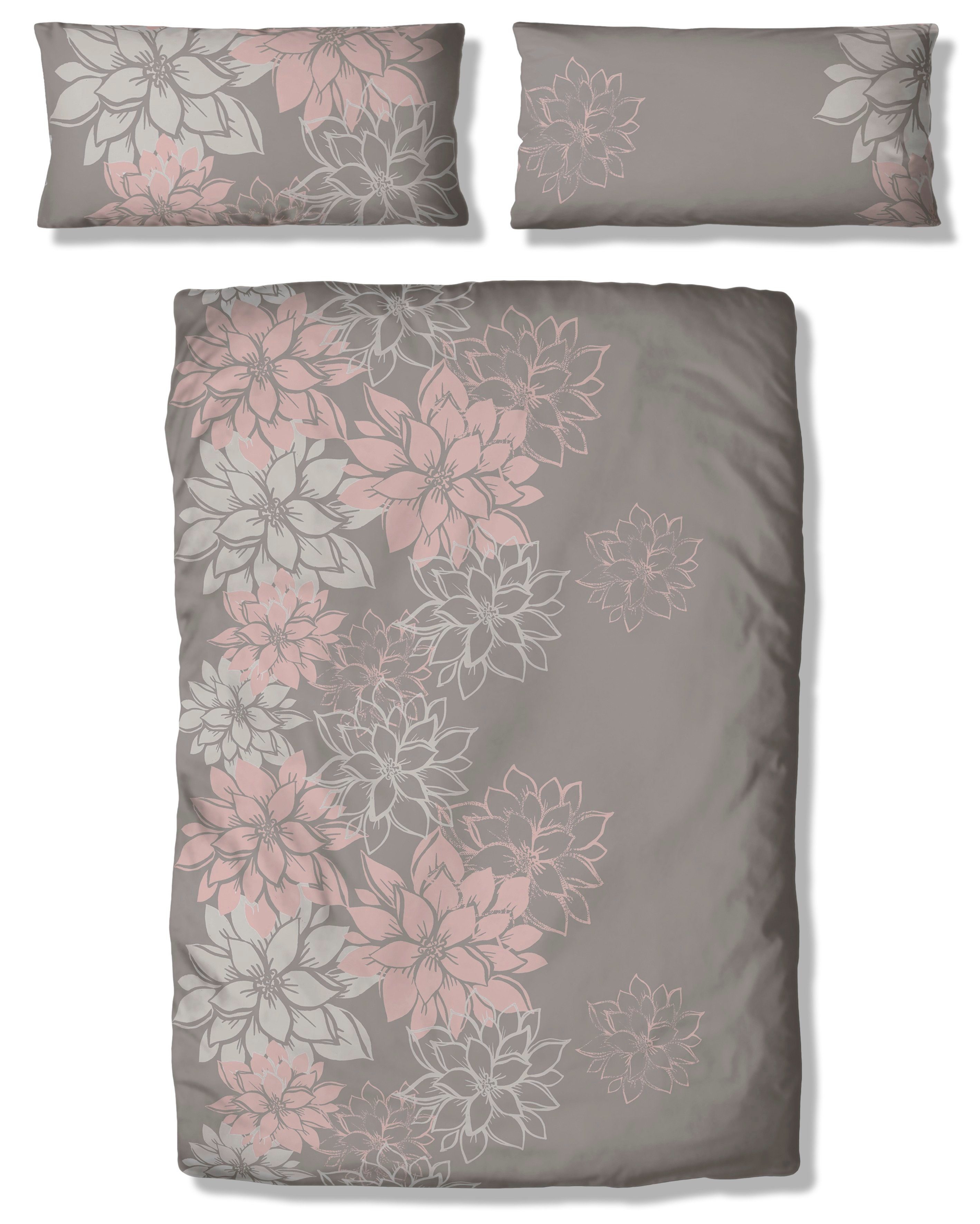 Home affaire Bettwäsche Susan in Gr. 135x200 oder 155x220 cm, Linon, 2 teil günstig online kaufen