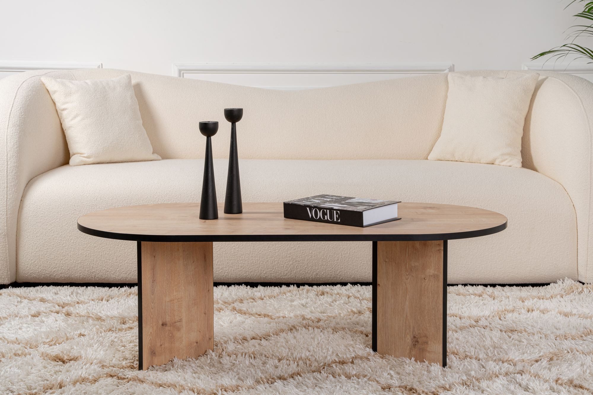 Skye Decor Couchtisch Sable (1-St., 1-tlg), oval – moderner Wohnzimmertisch für Wohnzimmer