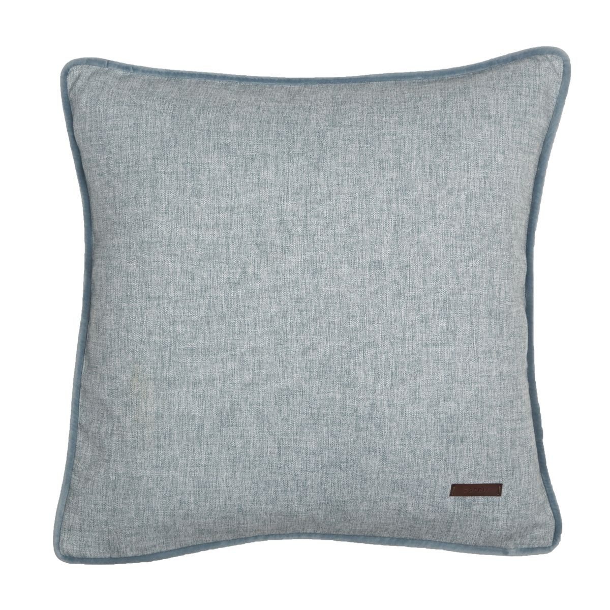 Dekokissen Esprit Kissenhülle Harp mit Samt-Kederumrandung breeze mint 38x38cm