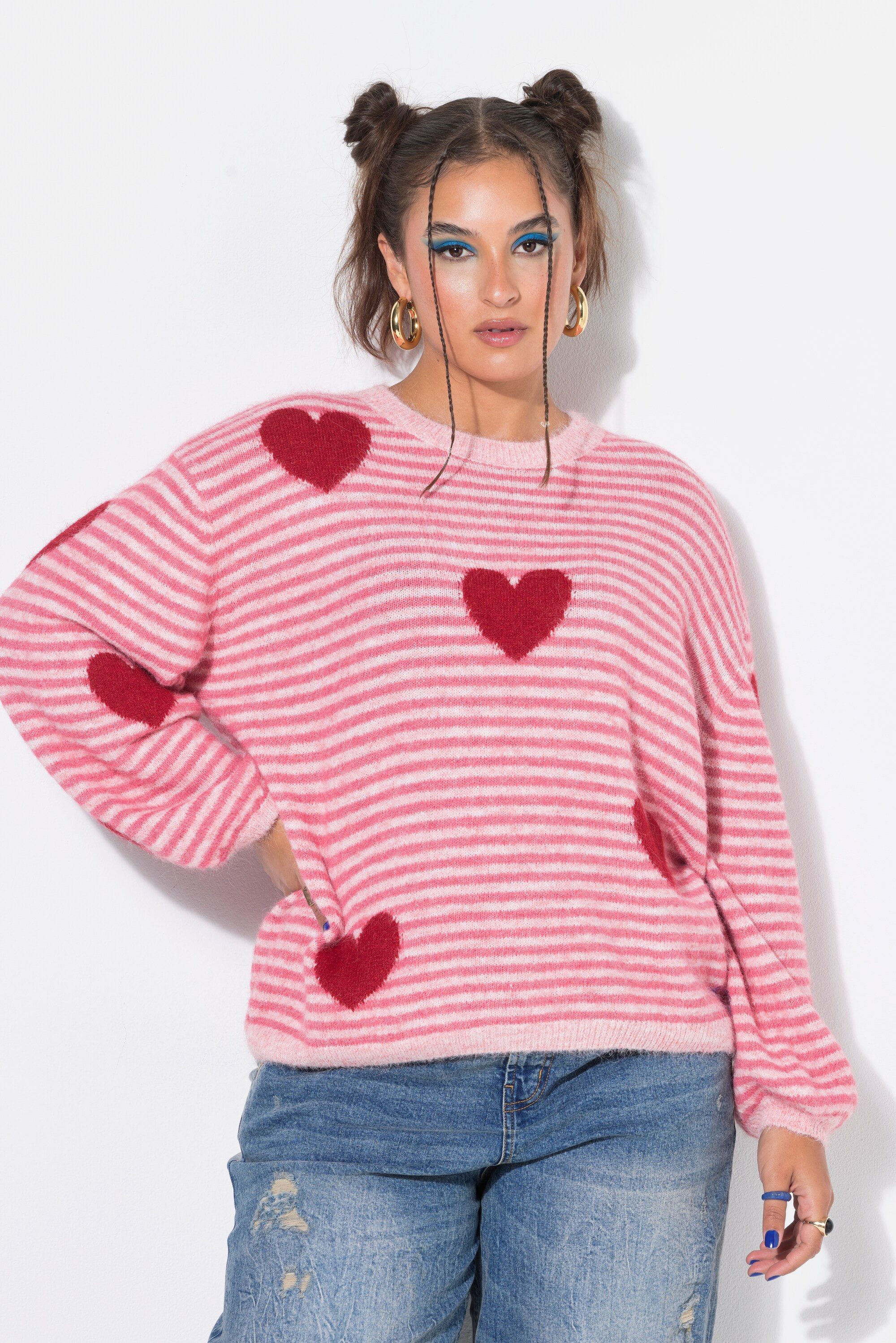 Studio Untold Strickpullover Pullover Boxy Shape kuschelweich Hearts