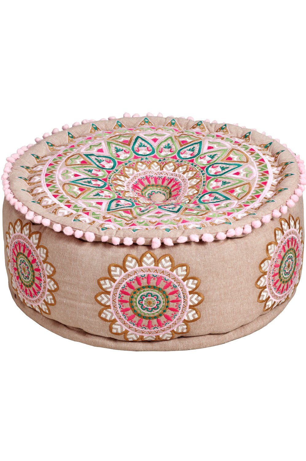 Marrakesch Orient & Mediterran Interior Pouf Orientalische Sitzhocker Pouf Dekoration Badar -1- (1-St), Handarbeit