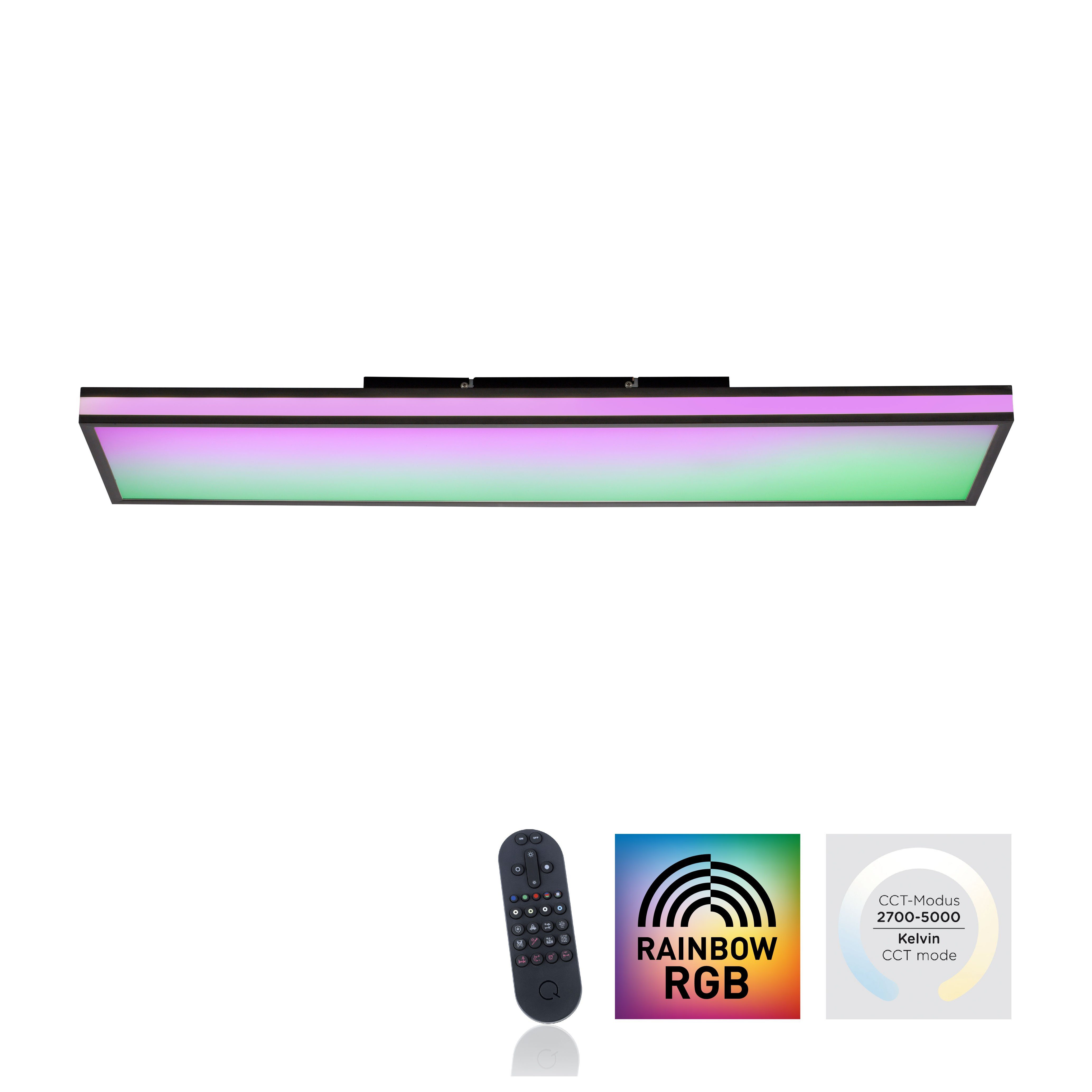 fest Deckenleuchte Direkt LED, - RGB-Rainbow, CCT Fernbedienung - MARIO, über LED dimmbar kaltweiß, über integriert, Leuchten Fernbedienung, warmweiß