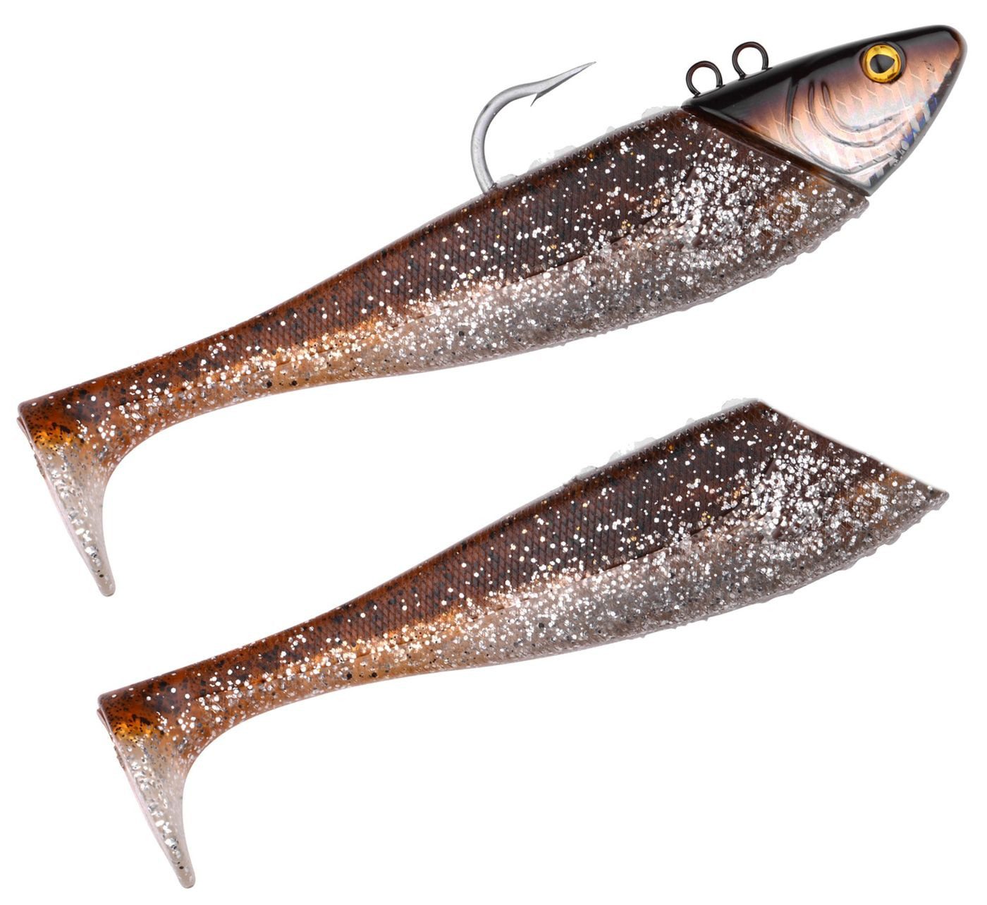 SPRO Kunstköder Spro Salty Beast Mega Jig Shad 24cm 470g - 2 Gummiköder + 1 Jigkopf