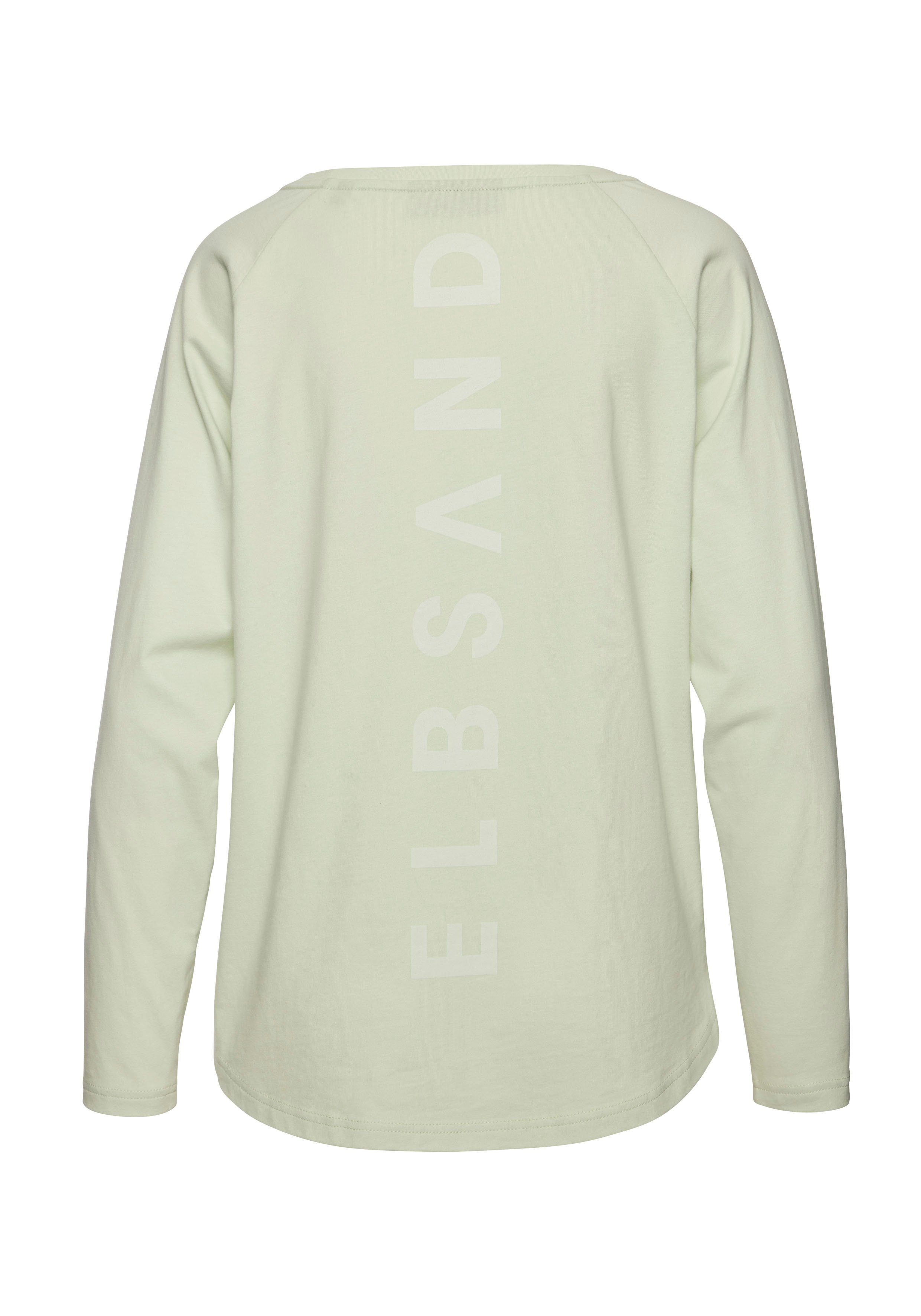 Elbsand Longsleeve Tinna mit Logodruck hinten, Langarmshirt aus Baumwoll-Mix, sportlich-casual