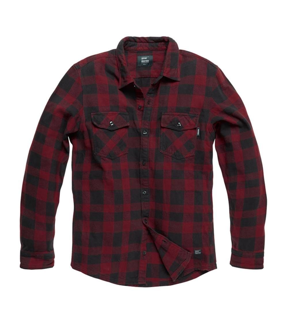Flanellhemd Hemd Vintage Globe Heavyweight, G 3XL, F redcheck