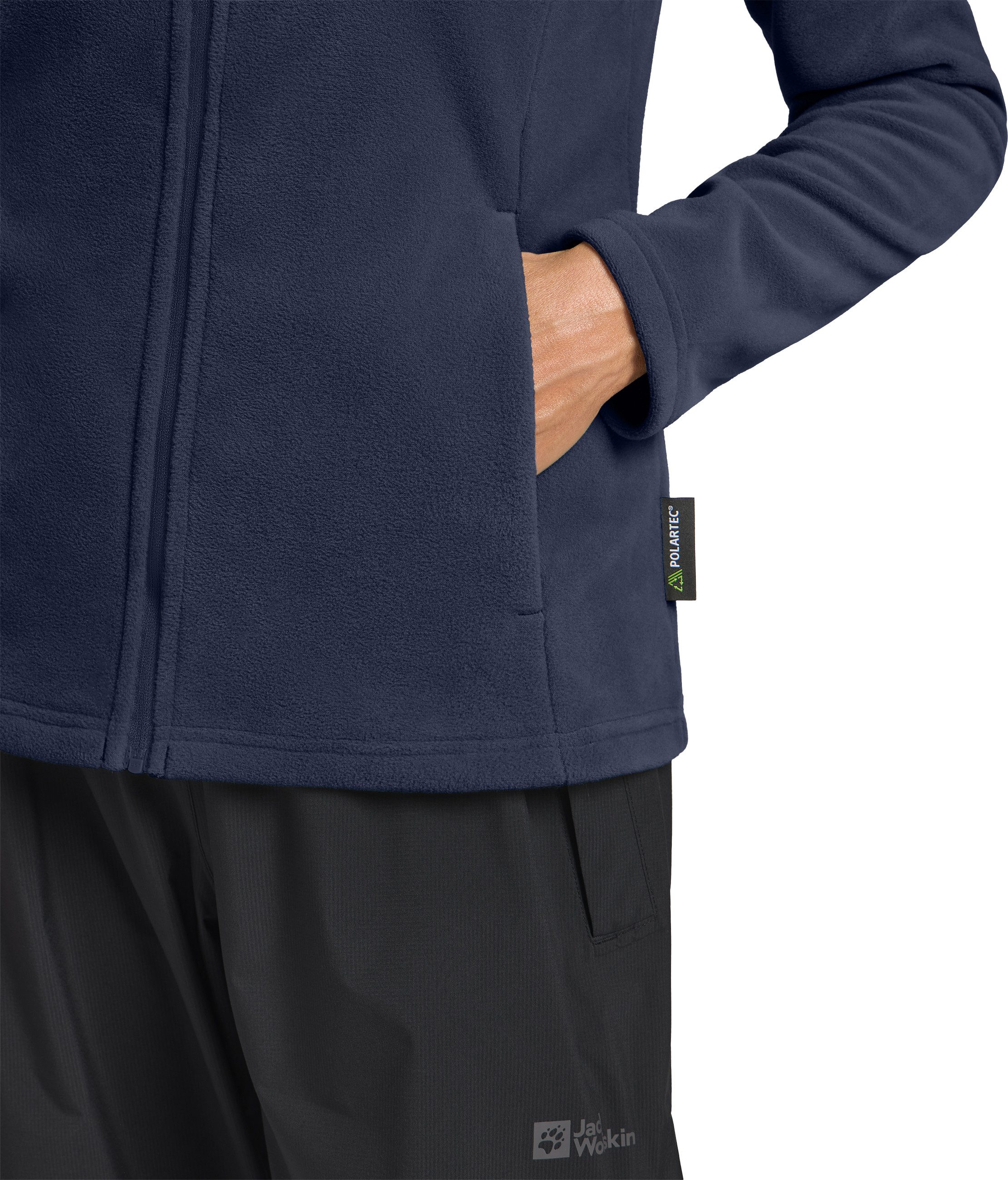 Jack Wolfskin Fleecejacke TAUNUS leichter, dehnbarer, atmungsaktiver Midlayer, Übergangsjacke