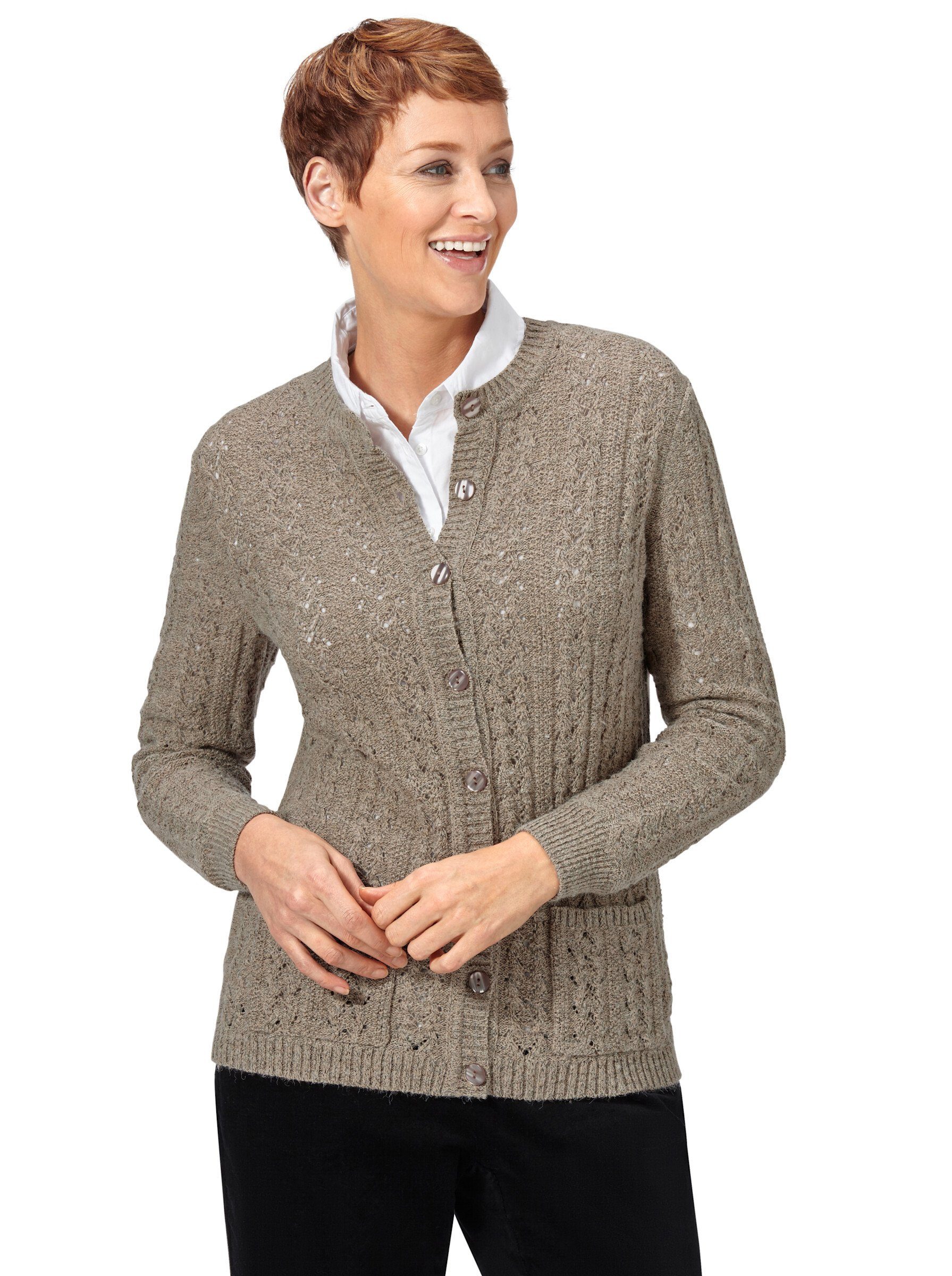 WITT Strickjacke WEIDEN beige-meliert