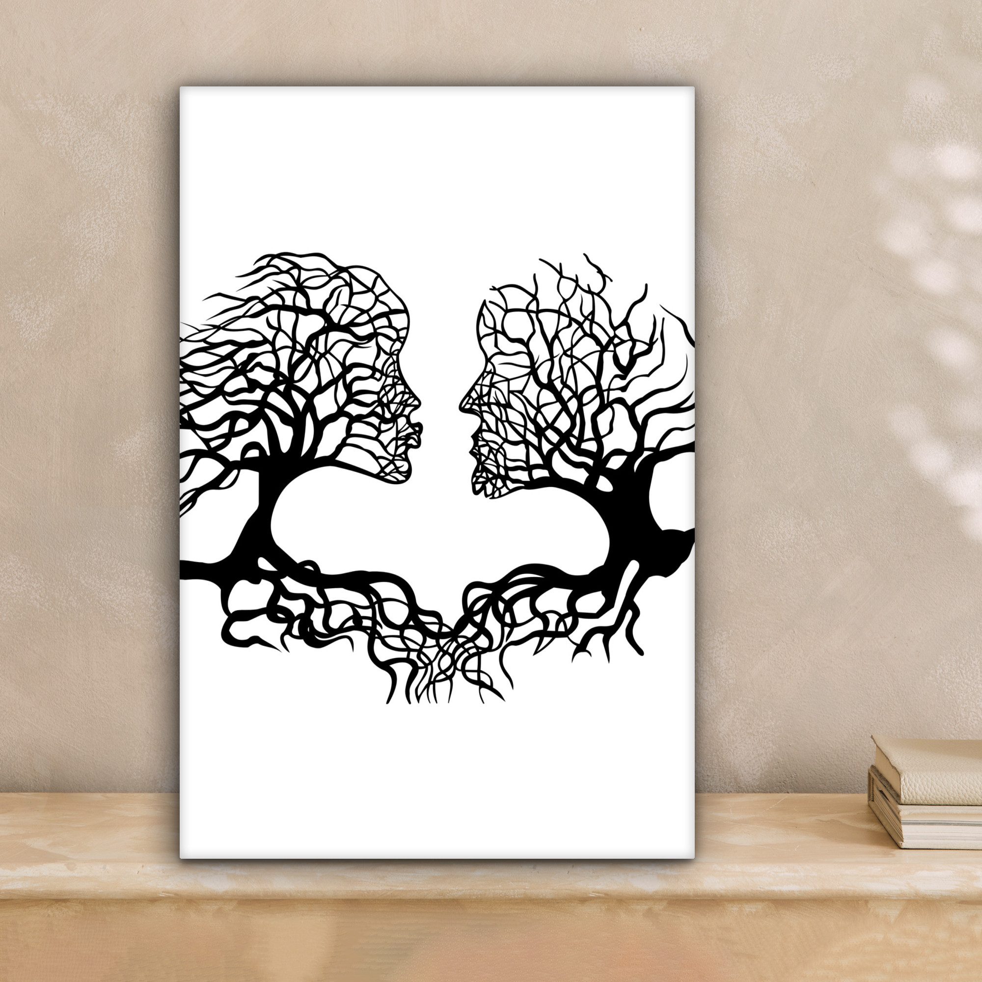 OneMillionCanvasses® Leinwandbild Bäume - Gesicht - Kunst - Abstrakt, Fotod günstig online kaufen