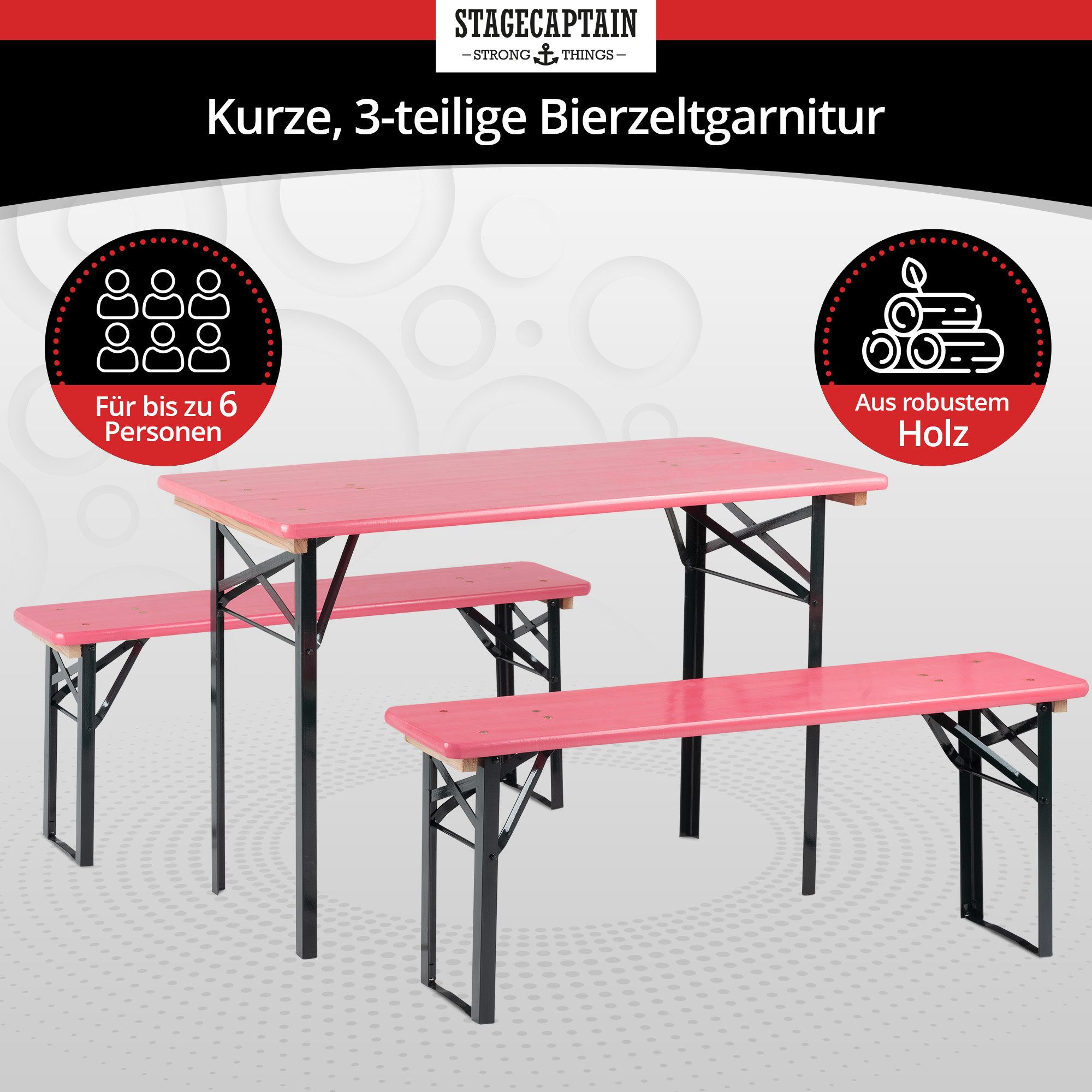 Stagecaptain Bierzeltgarnitur Hirschgarten BB-117 Sitzgarnitur 117 günstig online kaufen