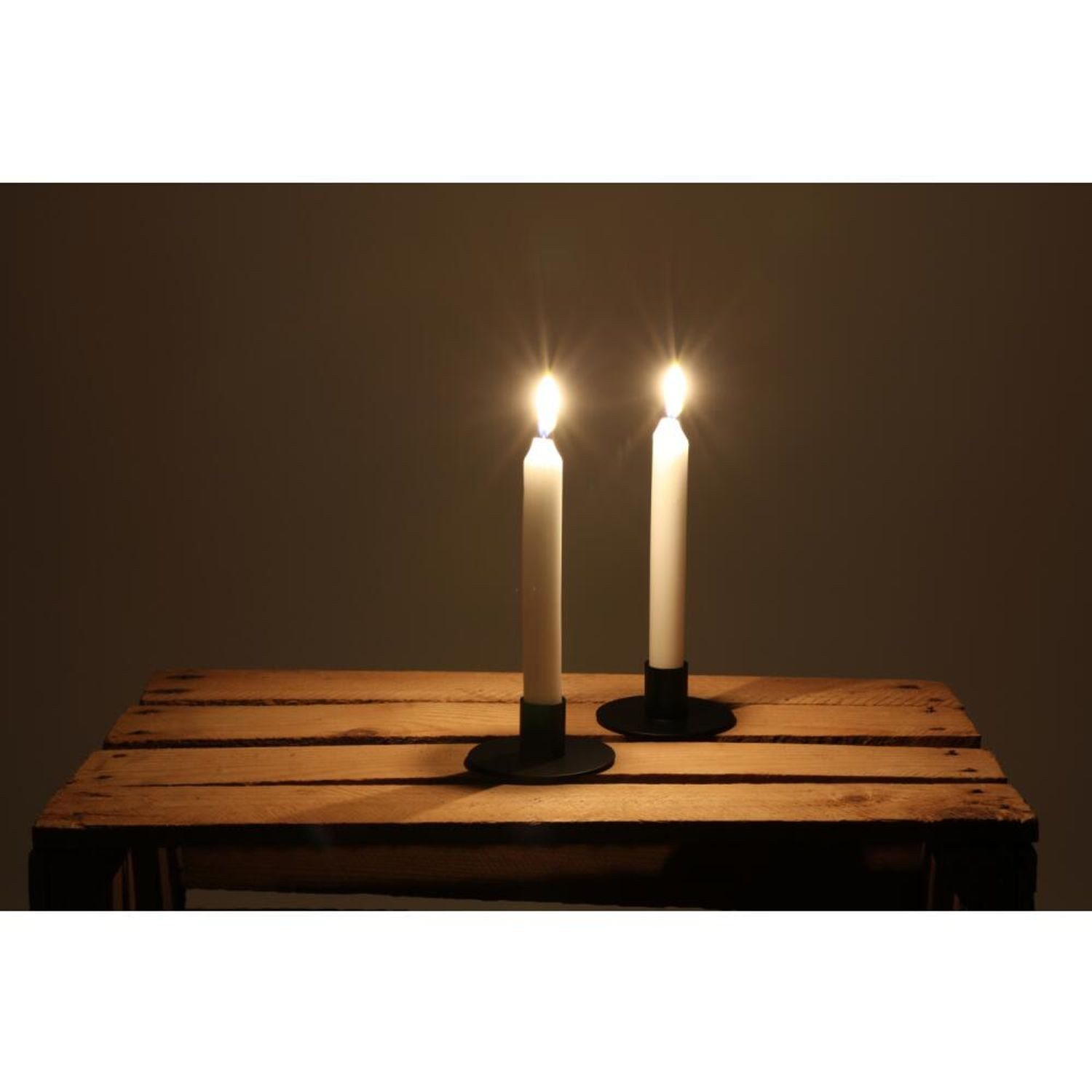 BURI Kerzenständer BURI Stabkerzenhalter 2er Set Schwarz Metall Teelichter günstig online kaufen