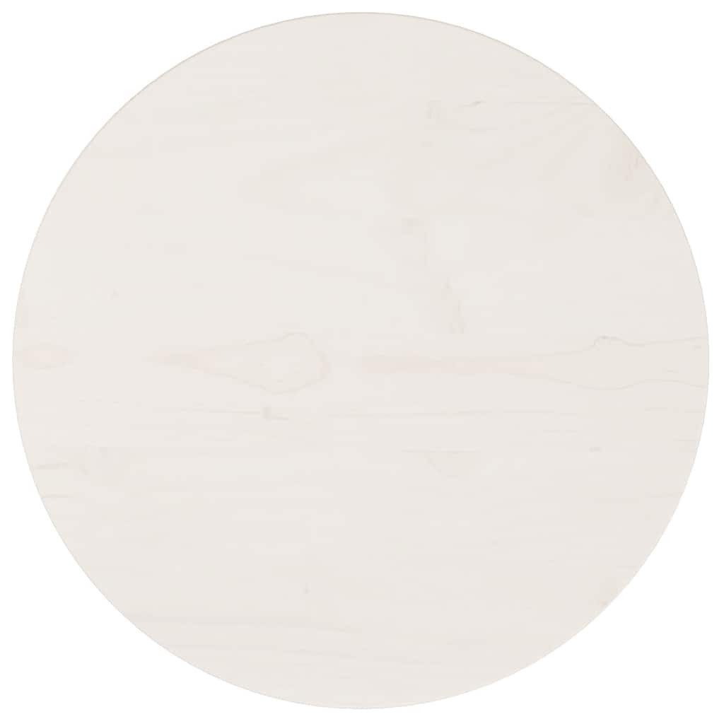vidaXL Tischplatte Tischplatte Rund Weiß Ø40x3 cm Massivholz Kiefer (1 St)