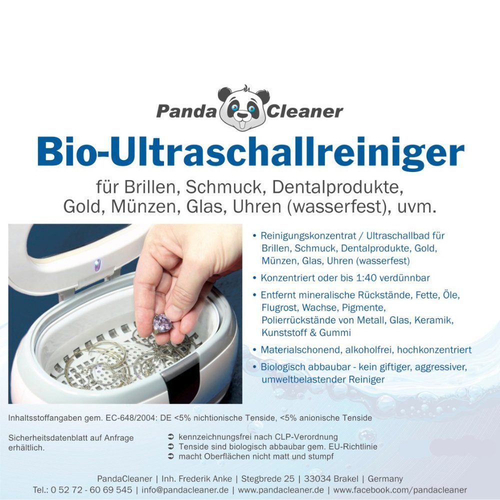 PandaCleaner Bio-Ultraschallreiniger Konzentrat (1-St. Ultraschallbad 5l Kanister) für Reinigungskonzentrat