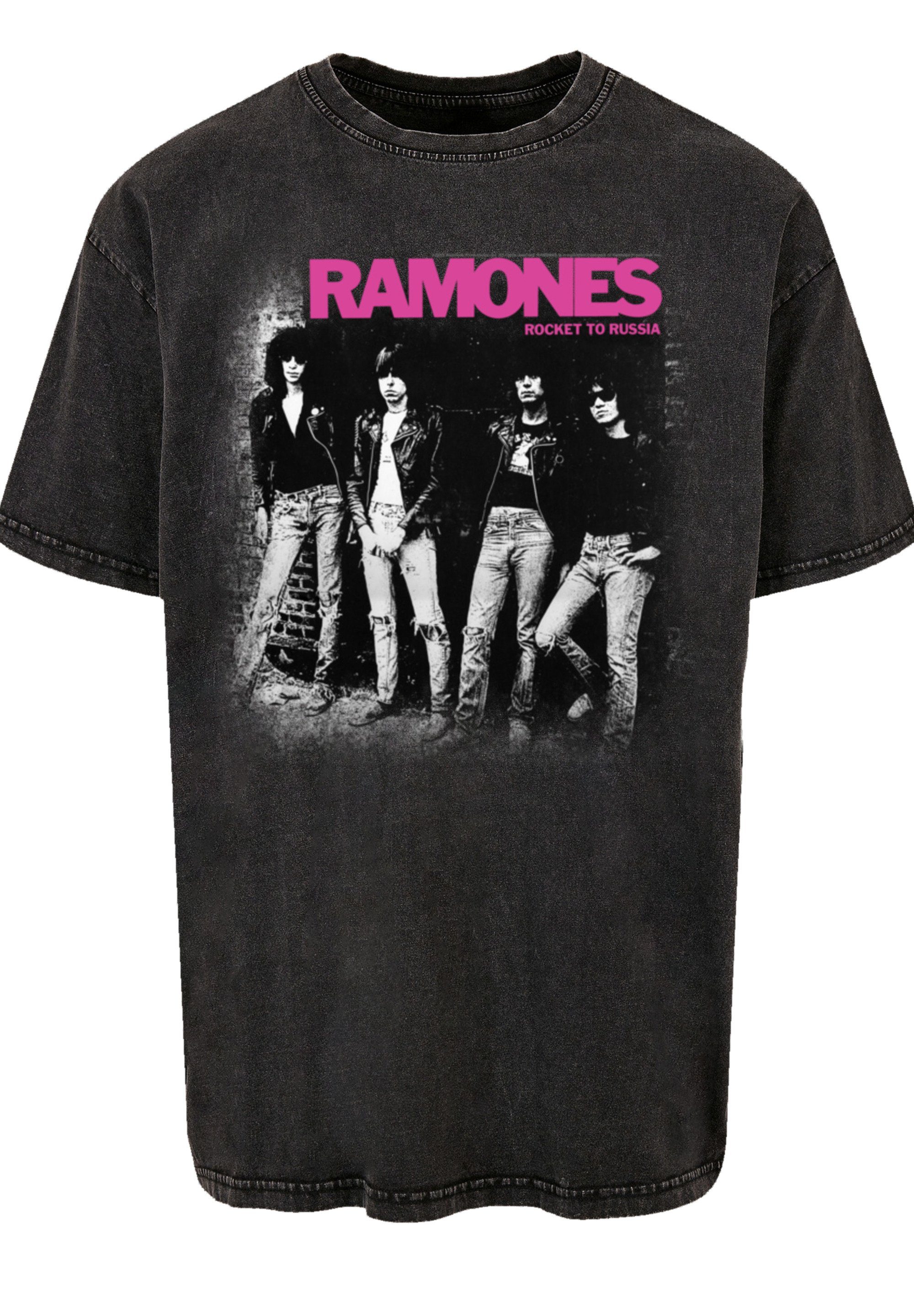 Faded Russia Band Rock-Musik schwarz Ramones Rock To Qualität, F4NT4STIC Rocket T-Shirt Premium Musik Band,