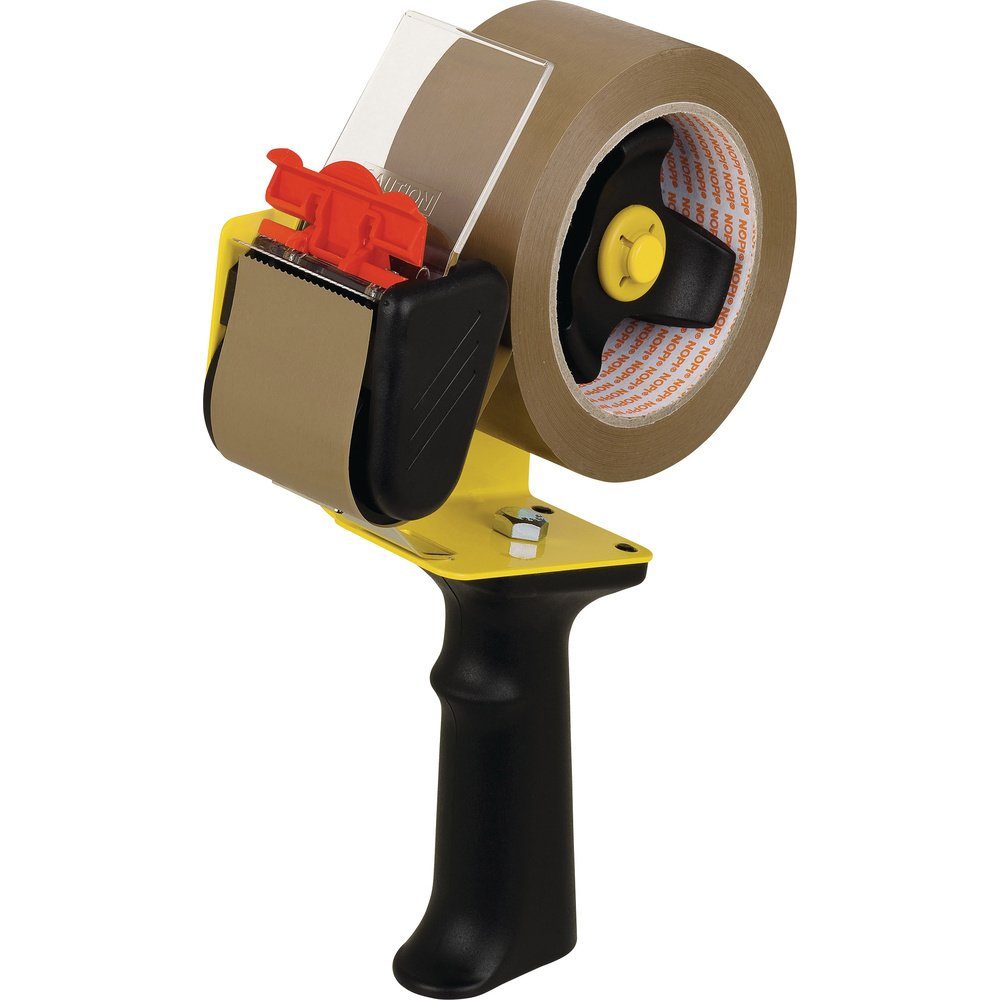 Klebeband tesa Packband-Abroller Schwarz, Gelb Rollenbreite (max): 50 mm Rolle