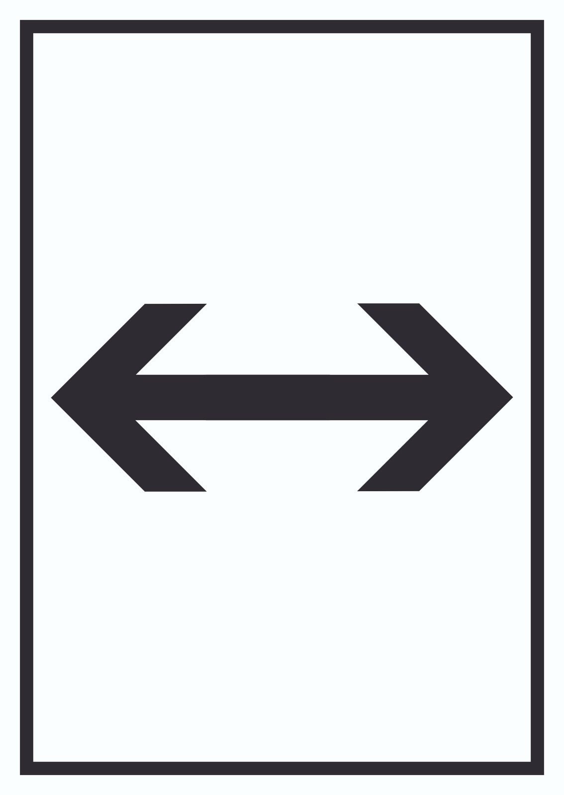 Hinweisschild Richtungspfeil rechts links Schild hochkant schwarz weiss Pfeil