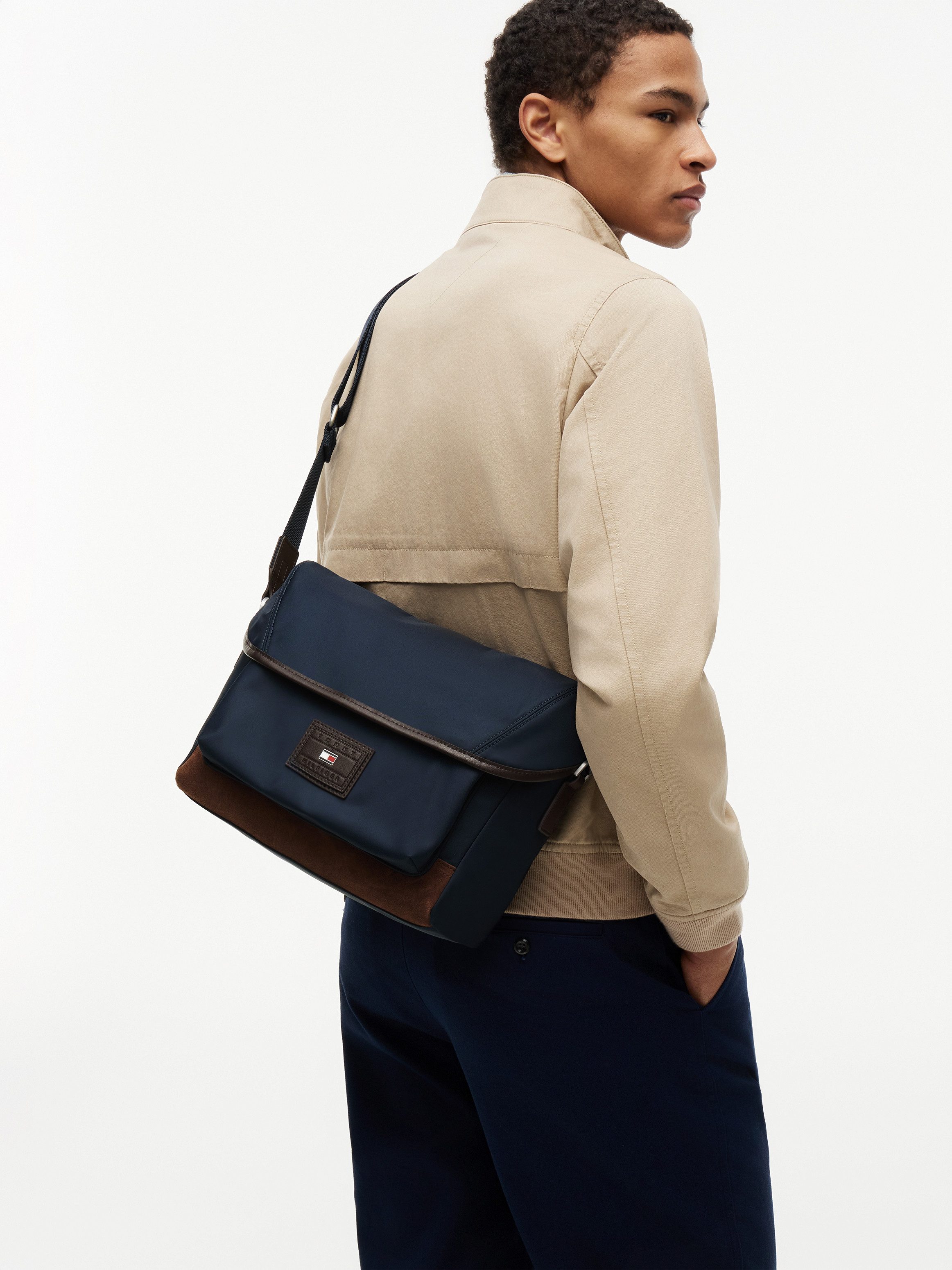 Tommy Hilfiger Umhängetasche TH HERITAGE SATCHEL, Herren Schultertasche mit viel Stauraum