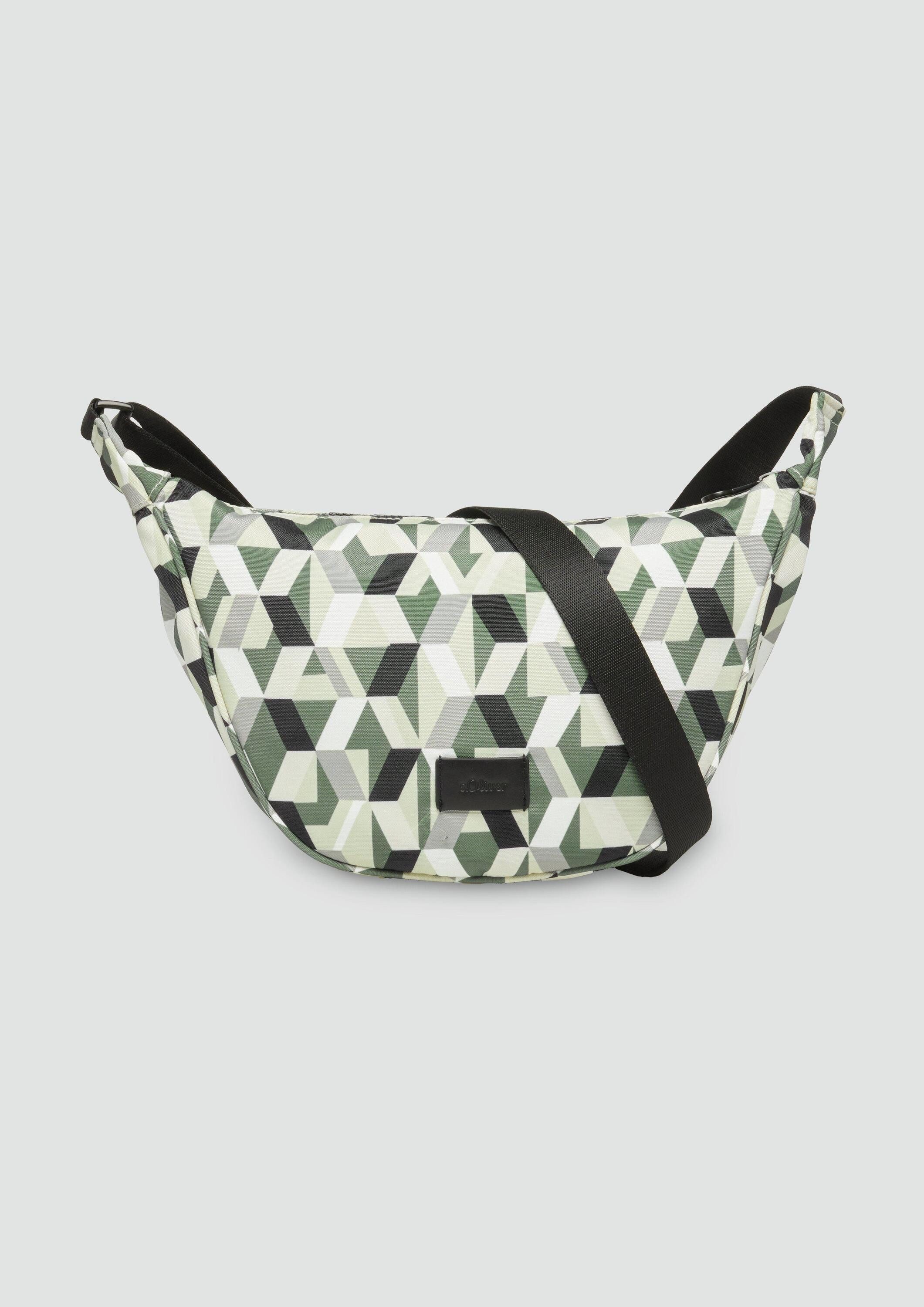 s.Oliver Umhängetasche Tasche, Hobo-Bag aus bedrucktem Nylon günstig online kaufen