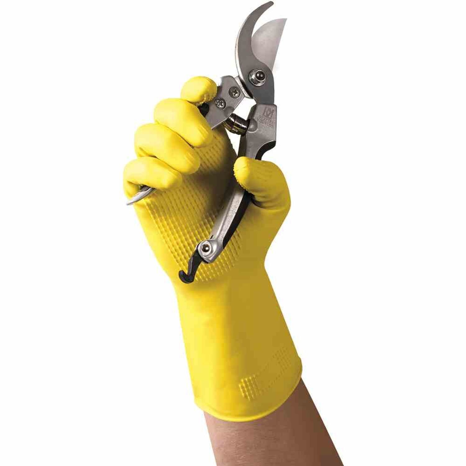 Haushalts-Handschuh Größe S aus SÄNGER mit "MagnoGrip" gerautem Latex Profil, Gartenhandschuhe