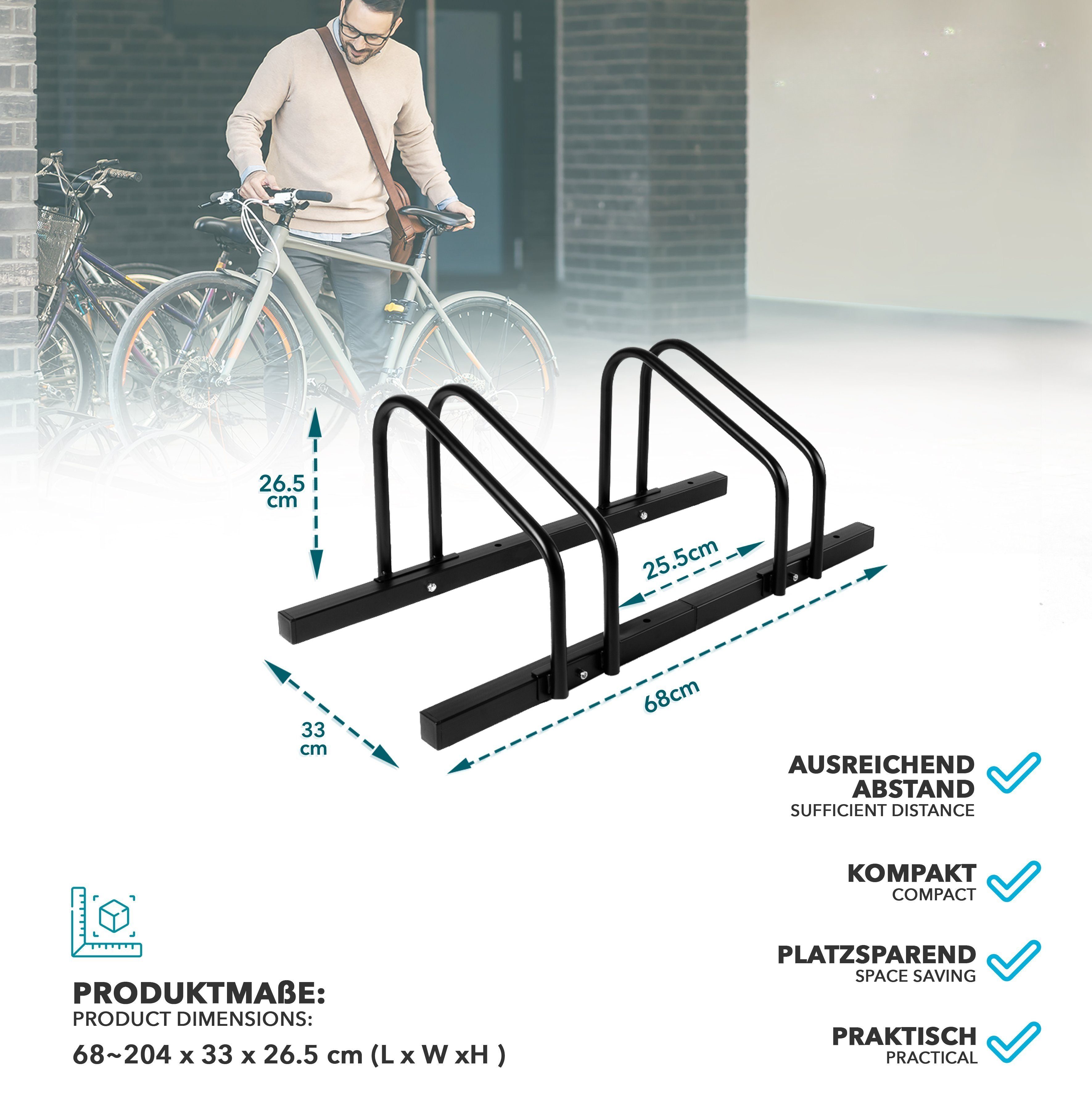 Kubus Fahrradständer Levi, Verschiedene Größen