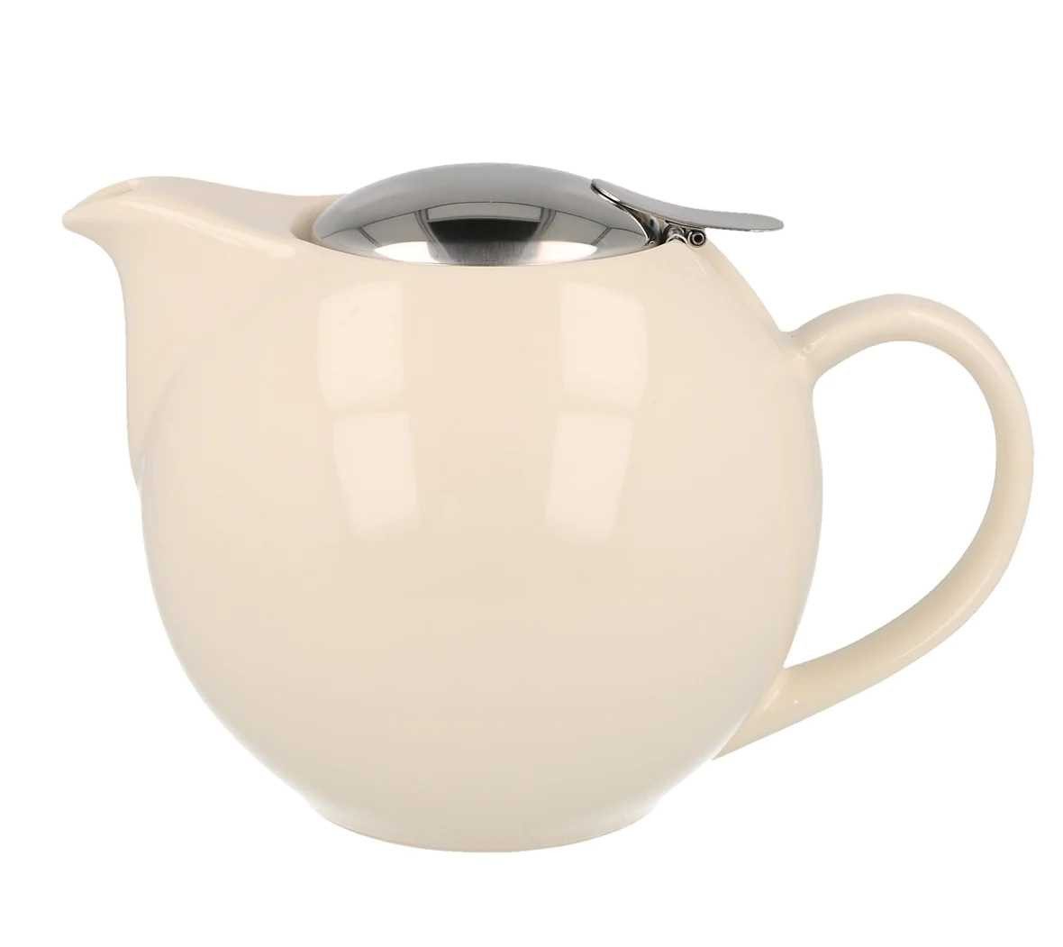 Zero Japan Teekanne ivory mit Edelstahlfilter 1 L, (1-St), spülmaschinenfest