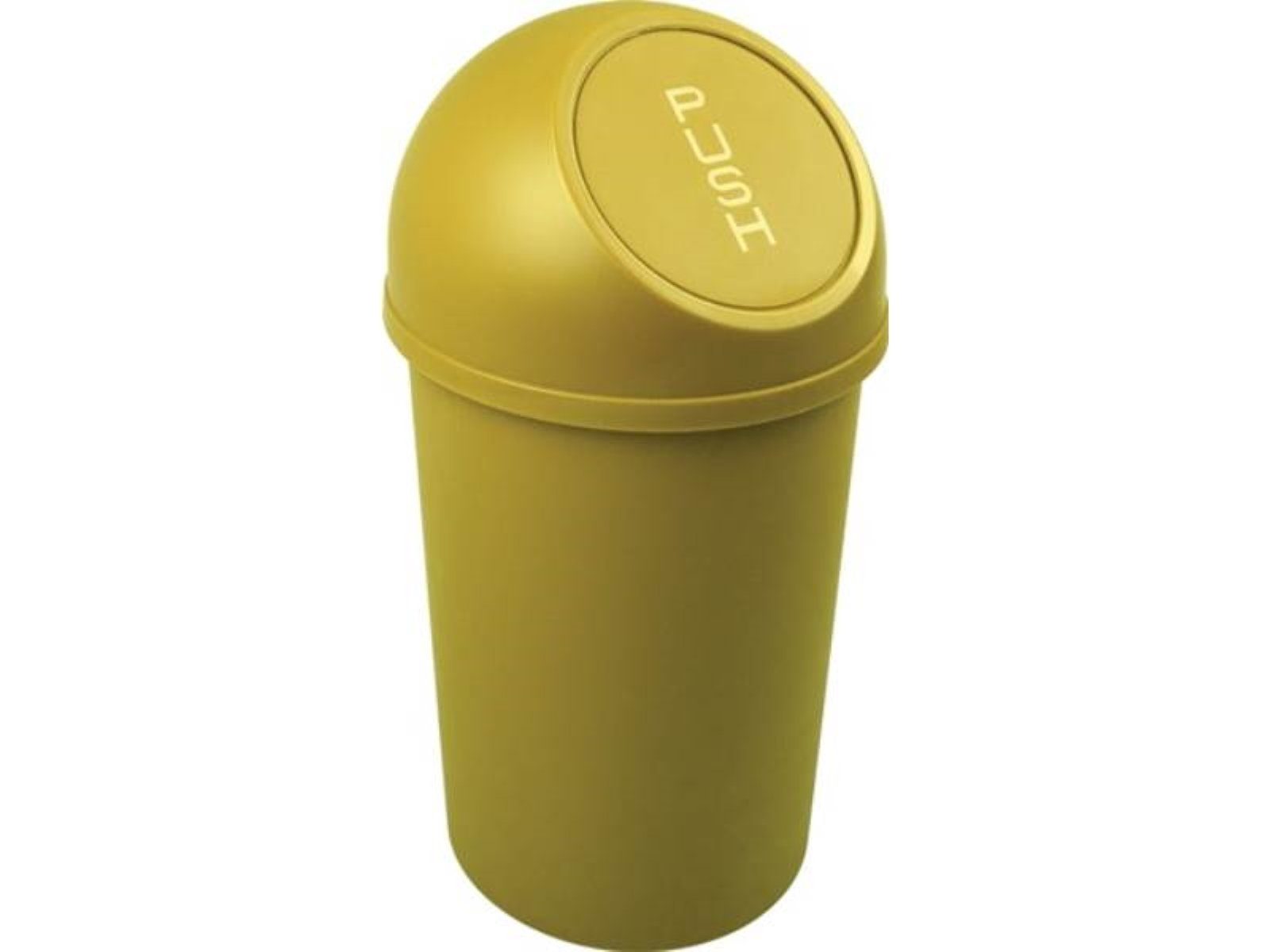 HELIT Mülleimer Abfallbehälter H490xØ253mm 13l gelb HELIT mit Einwurfklappe · stoß