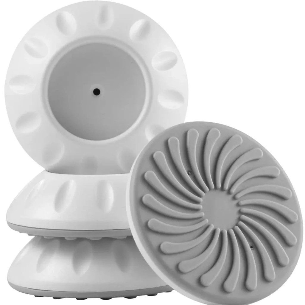 GiglioCollection Türschutzgitter Wandschutz 4er Set Für Kindergitter & Hundegitter Kein Bohren (4 St), Weiss grau, Kunststoff, 4cm Durchmesser