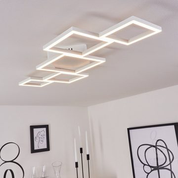 hofstein Deckenleuchte »Zocca« moderne eckige Deckenlampe aus Metall/Kunststoff in Weiß, 3000 Kelvin, 40 Watt, 4000 Lumen