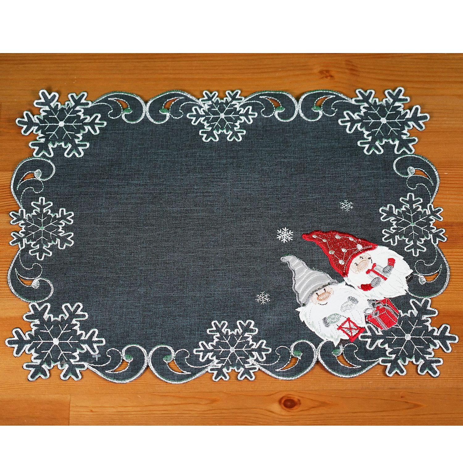 texpot Tischdecke Tischläufer Stickerei Wichtel Winter günstig online kaufen