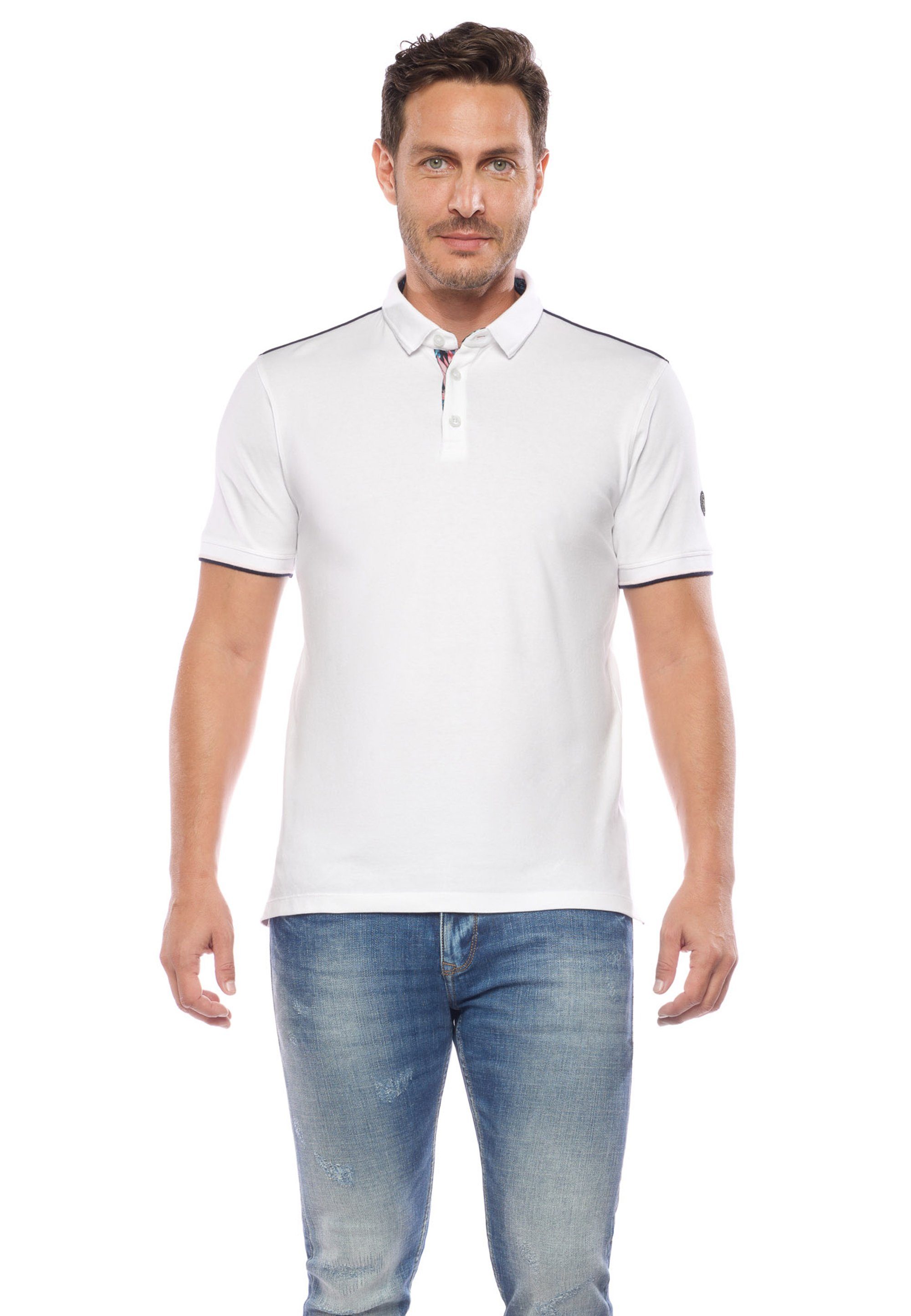 Le Temps Des Cerises Poloshirt mit modischen Kontrastdetails, Trendiges  Poloshirt für Herren von Le temps des cerises
