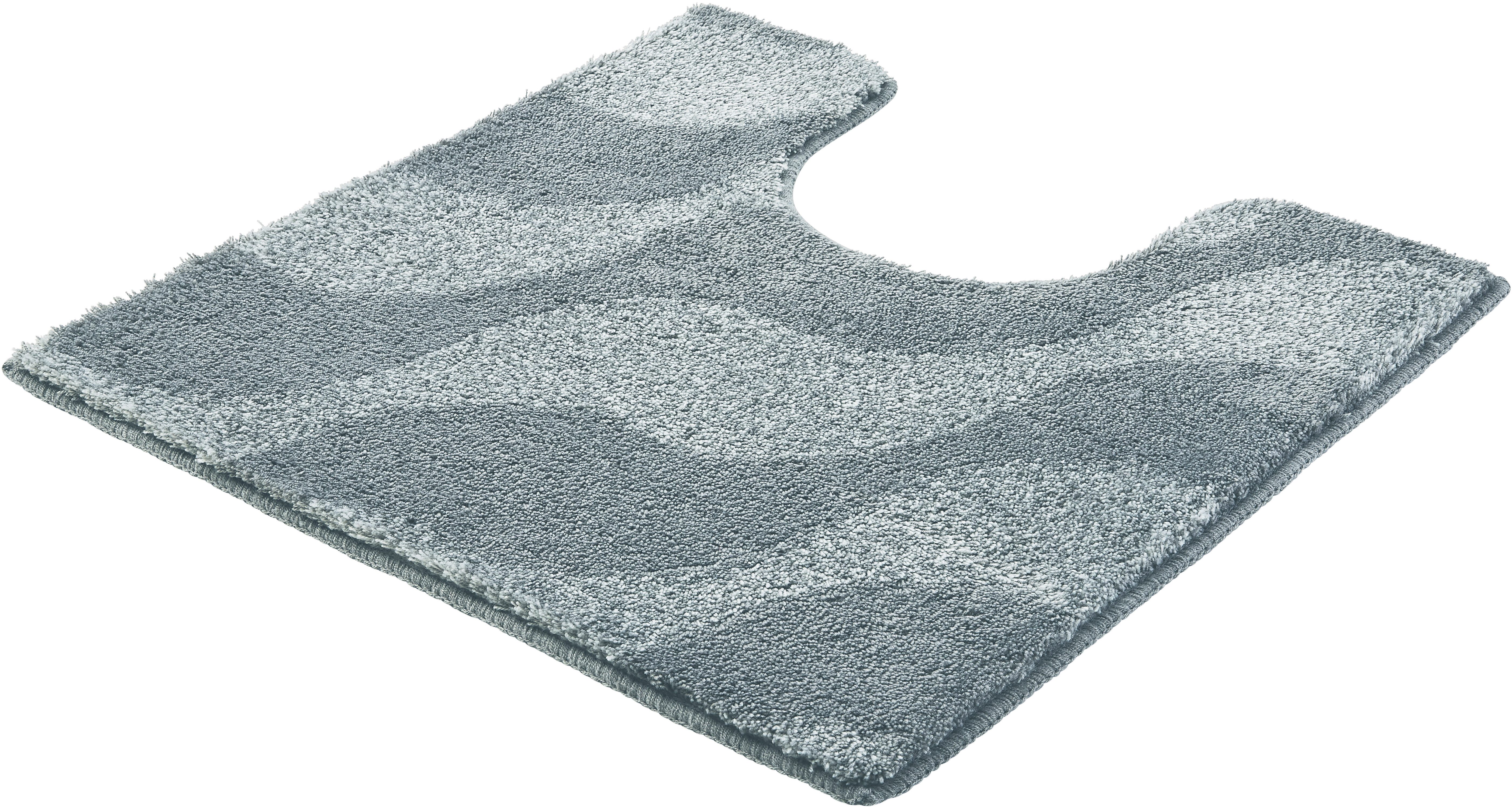 Kleine Wolke Badematte »Onda«, Badvorleger, Badezimmer Teppich, Höhe 15 mm, rutschhemmend beschichtet, fußbodenheizungsgeeignet, Polyacryl, quadratisch, WC-Vorleger mit Ausschnitt, Badteppich, modernes Ton in Ton Wellendesign, flauschig