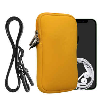 kwmobile Handyhülle Handytasche für Smartphones XL - 6,7/6,8", Neopren Handy Hülle mit Kordel - Tasche mit Handykette 17,2 x 8,4 cm