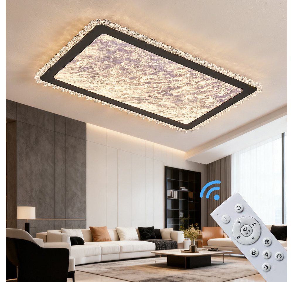 Eurohandisplay LED Deckenleuchte LED Deckenleuchte mit Fernbedienung Lichtfarbe Helligkeit einstellbar, LED fest integriert, Neutralweiß, Kaltweiß, Warmweiß, Lichtfarbe und Helligkeit einstellbar