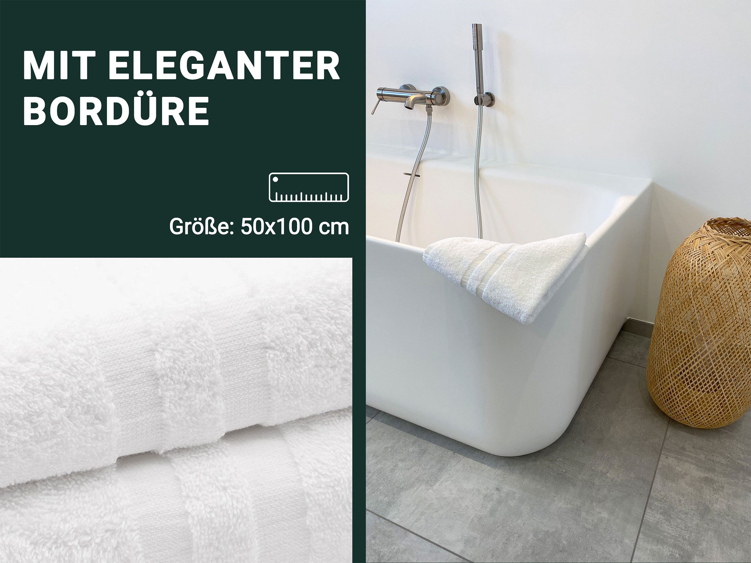 ZOLLNER Handtücher, Walkfrottier (10-St), 50 x günstig online kaufen