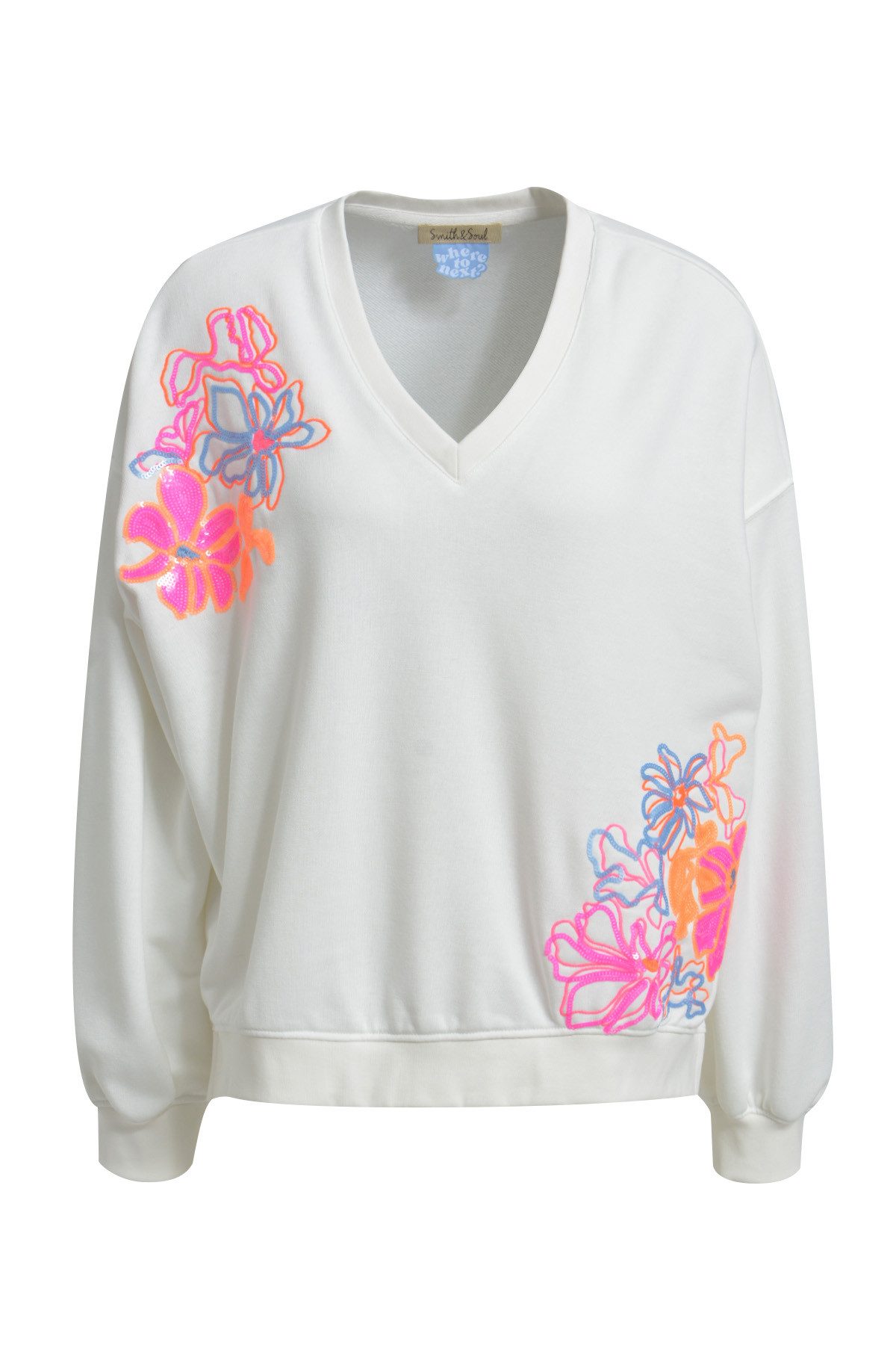 Smith & Soul Sweatshirt mit V-Ausschnitt, Oversize Fit günstig online kaufen