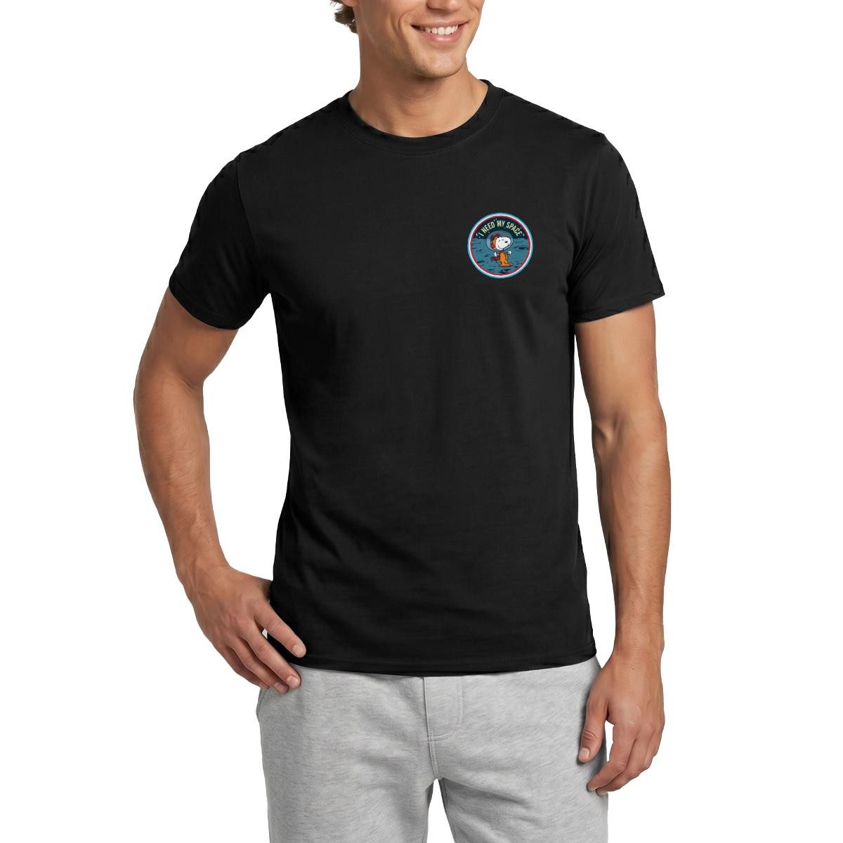 T-Shirt Peanuts Snoopy I Need My Space Spruch Männer T-Shirt