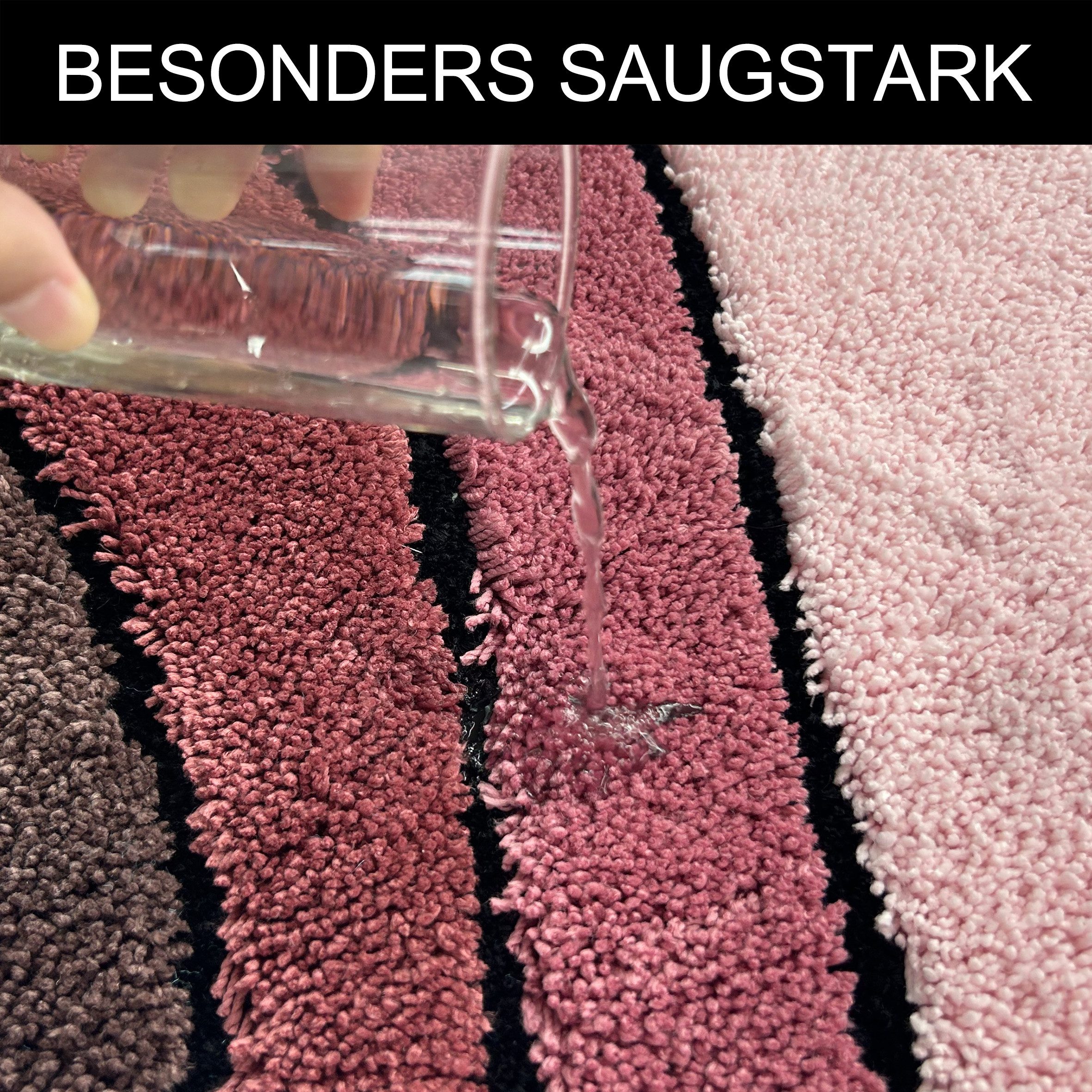 OTTO home Badematte Josie, Badvorleger, Badezimmer Teppich, Höhe 20 mm, rutschhemmend beschichtet, schnell trocknend, strapazierfähig, fußbodenheizungsgeeignet, – Bild 5 von 5