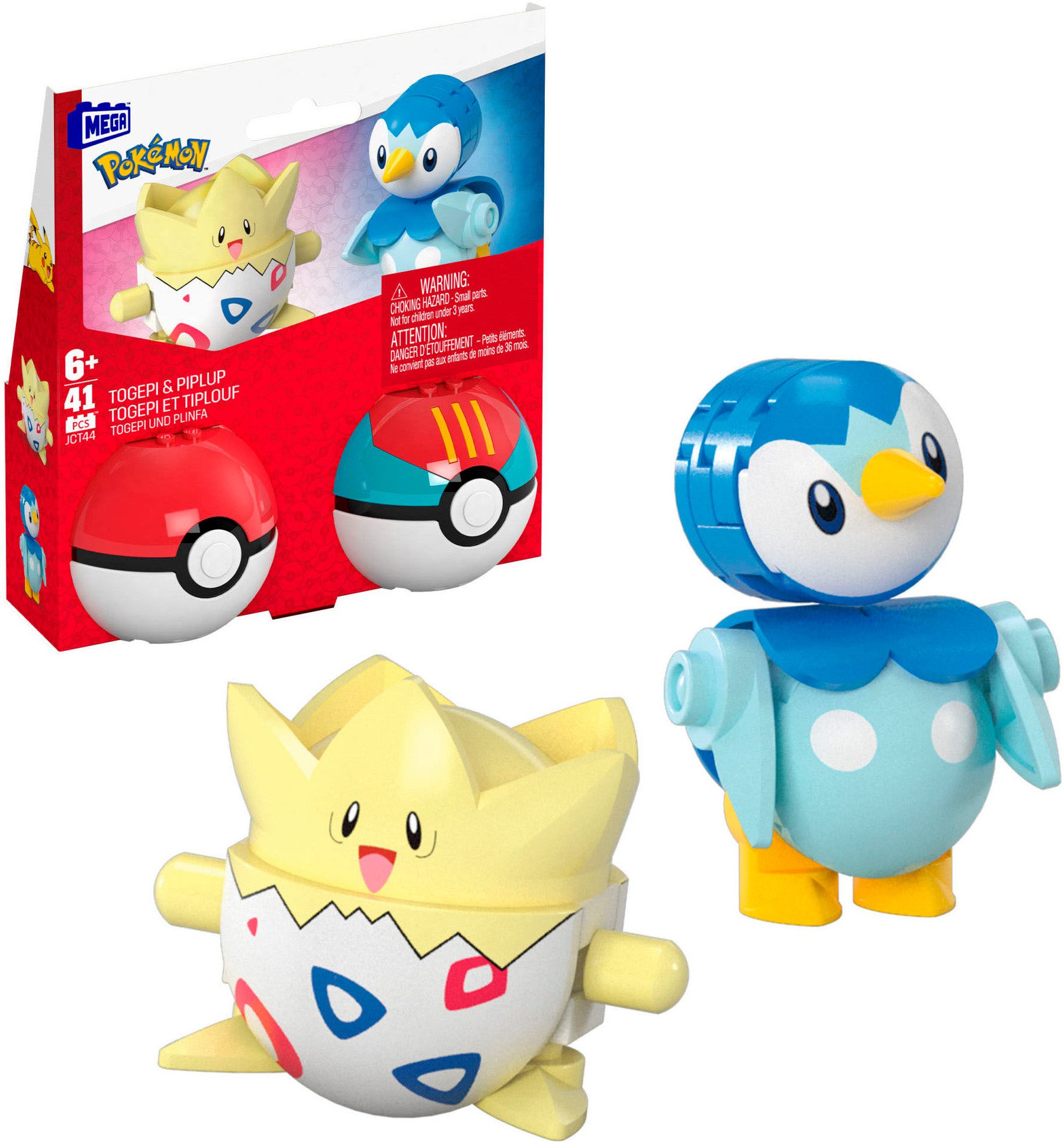 MEGA Pokémon 2er Pokéball Set - Plinfa und Togepi Konstruktions-Spielset