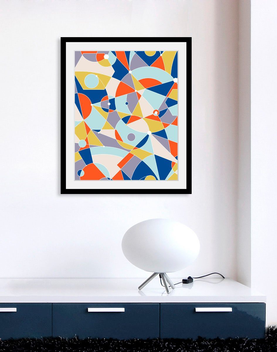 queence Bild Selena, Abstrakt, Фігурки, Kunst, Zeichen (1 St), HD Premium Poster-Druck inkl. Holzrahmen