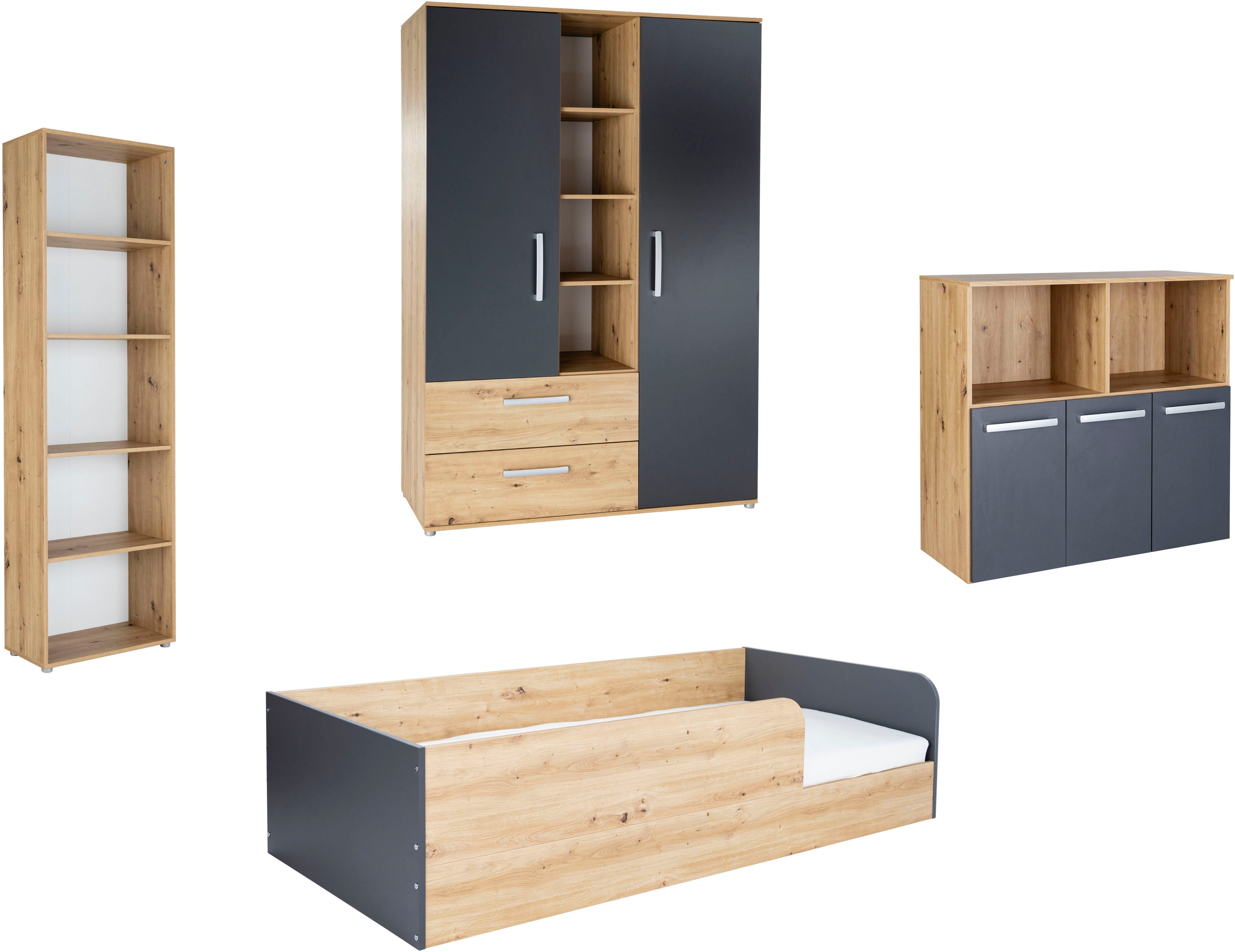 arthur berndt Jugendzimmer-Set Kinderzimmer »Alessio« Set 4-teilig, (Set, 4-tlg), Modernes Kleinkinderzimmer - Set