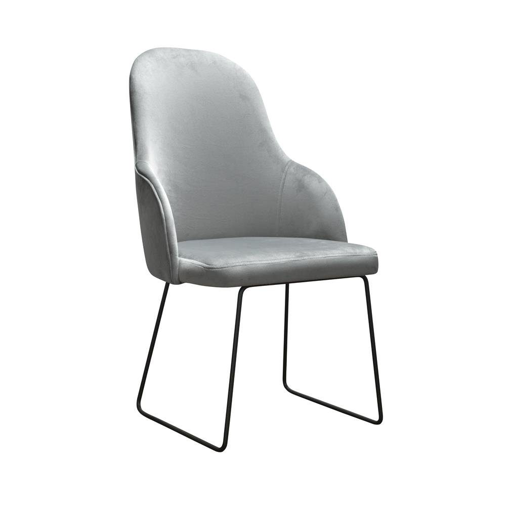 4 Moderne Lehnstühle Grüne Stuhl, JVmoebel Garnitur Grau Stühle Set Armlehne Polster Design Gruppe
