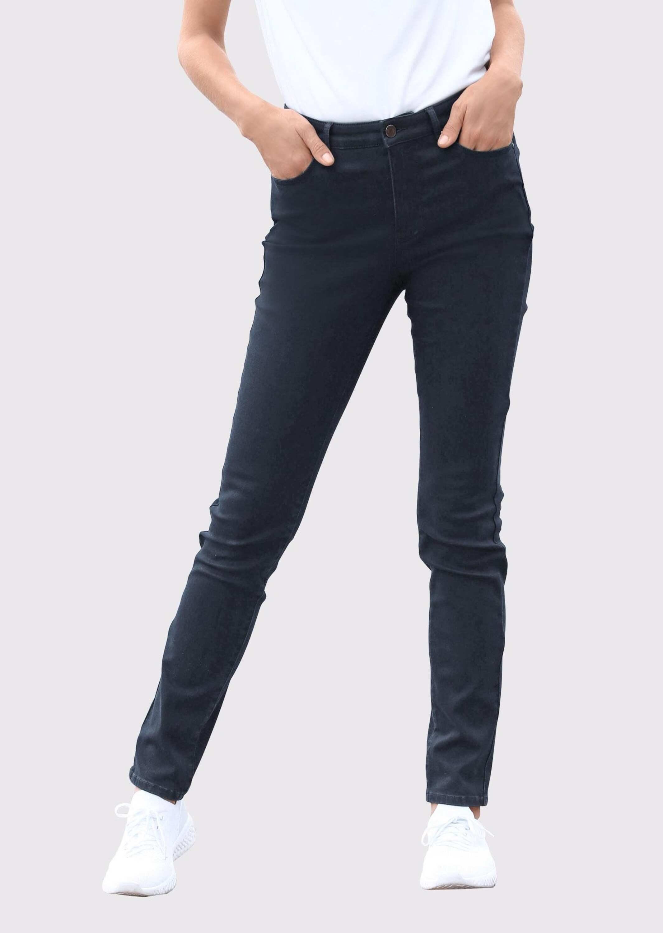 GOLDNER Bequeme Jeans Kurzgröße: dunkelblau